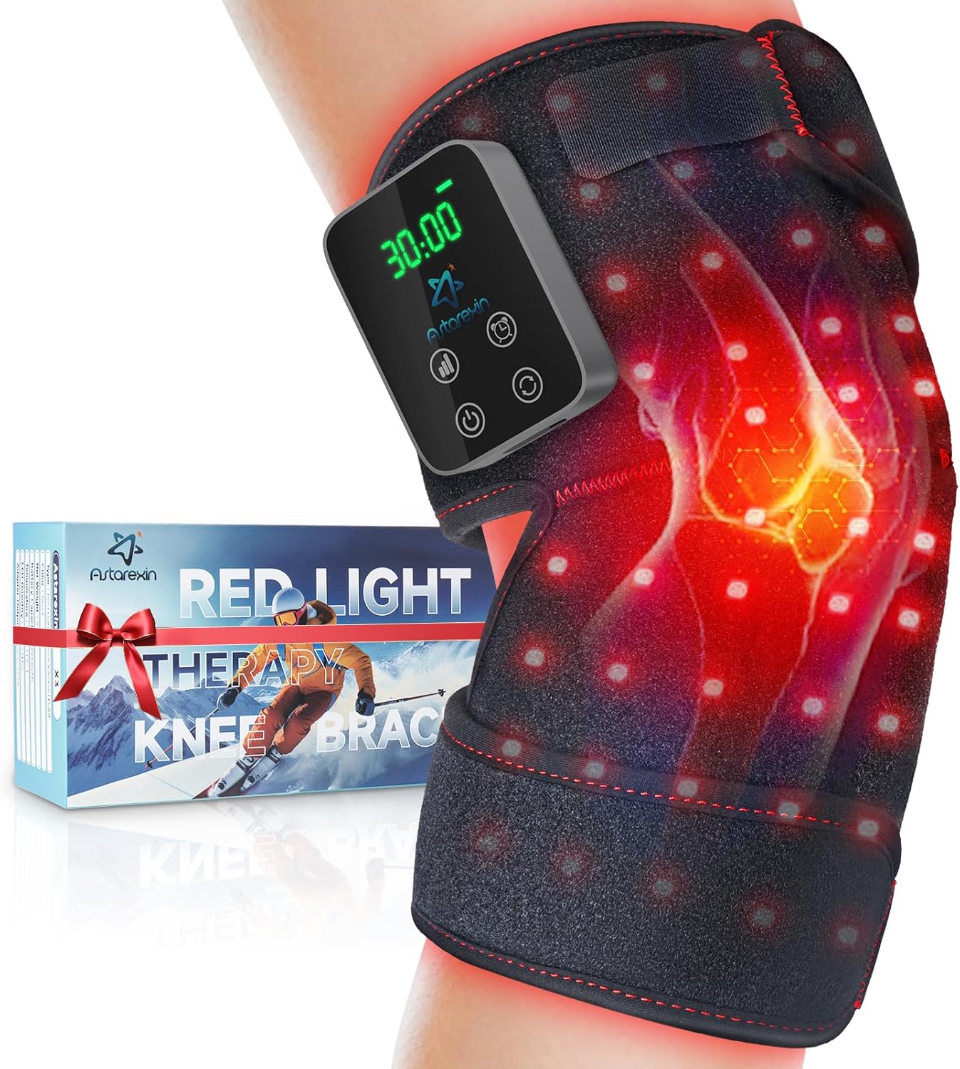 Astarexin Red Light Therapy Knee Brace: Wireless & Rechargeable