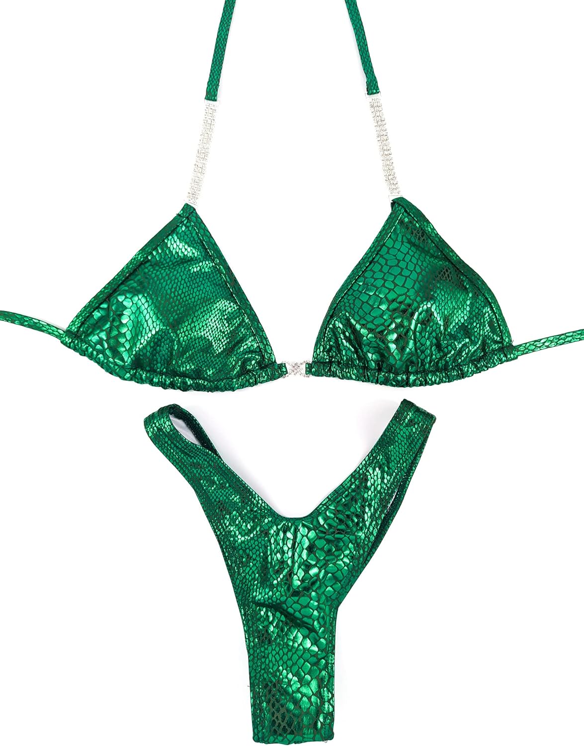 New Wellness Practice Posing Suit Competition Bikini in Green