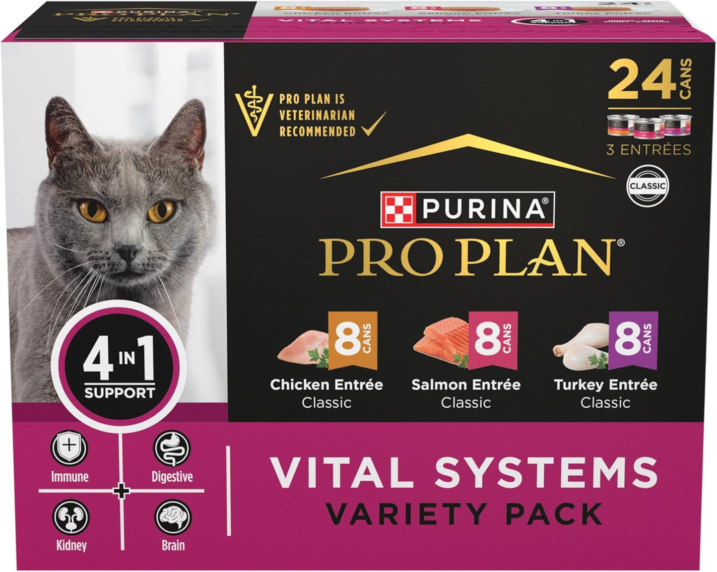 Purina Pro Plan Wet Cat Food Variety Pack for Immune Support
