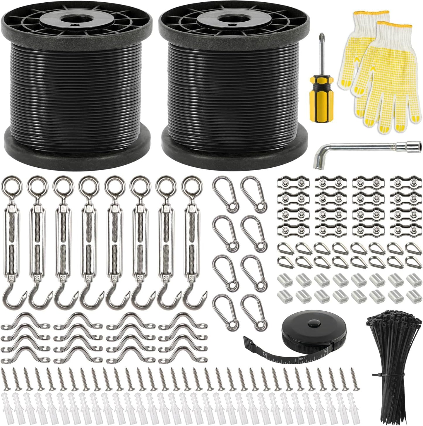 400 Ft String Light Hanging Kit for Outdoor Use with Accessories