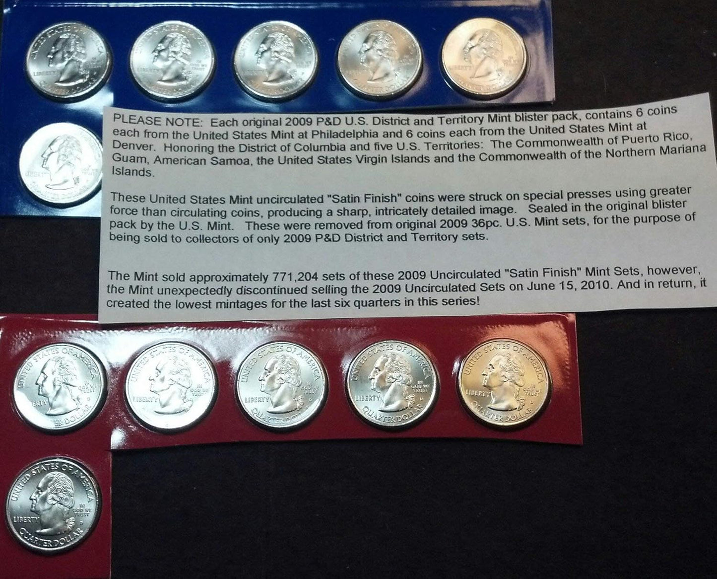2009 Special Mint Set: Unique Satin Struck Quarter Collection