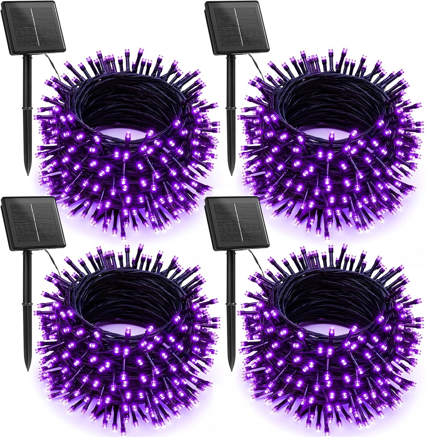 Brightown 4 Pack Halloween Solar String Lights for Spooky Decor