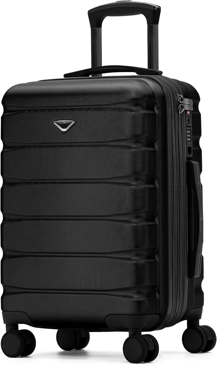 Flight Knight Expandable Carry On Suitcase with USB C Port