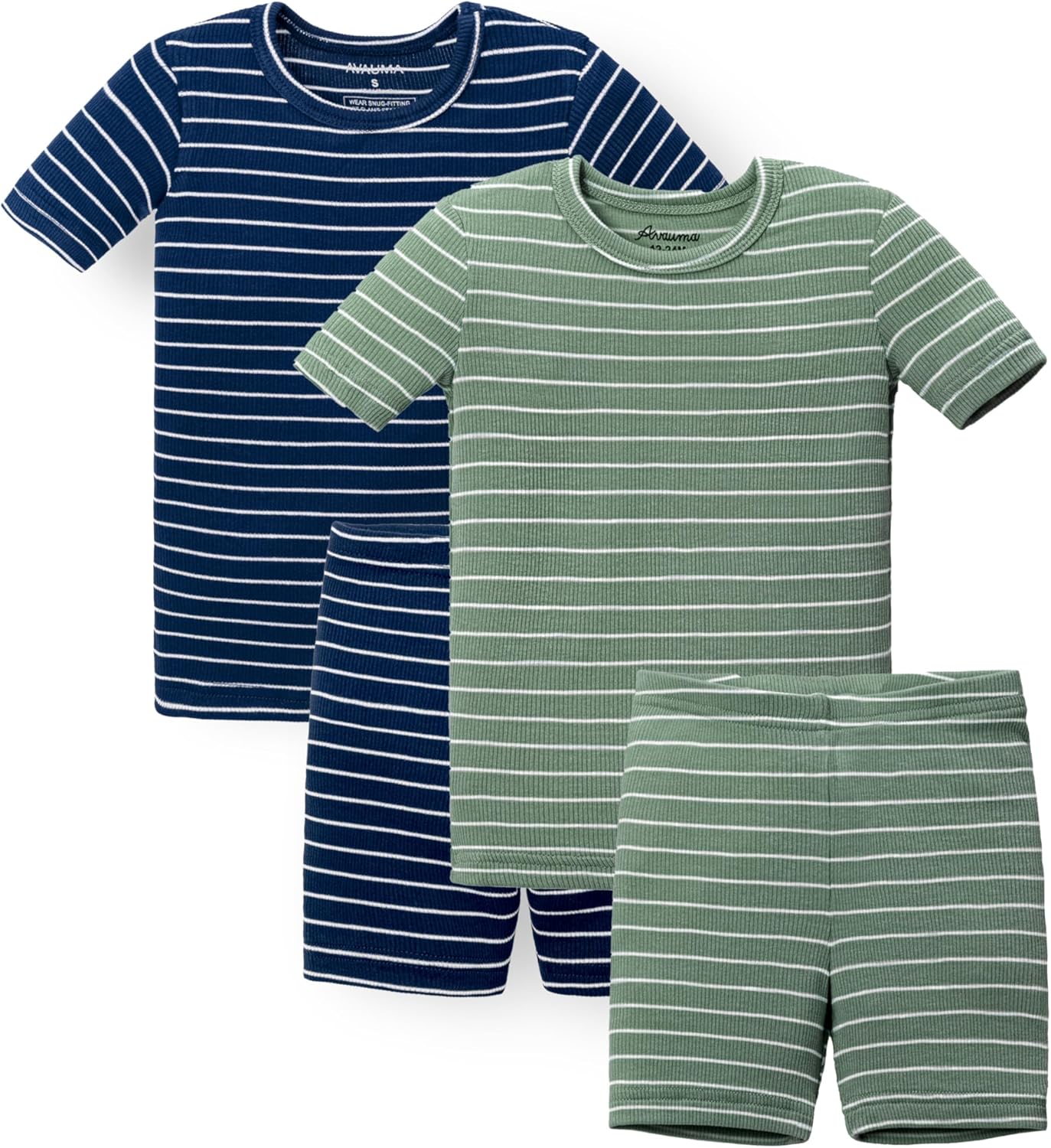AVAUMA Stripe Pattern Baby Pajama Set for Comfort and Style