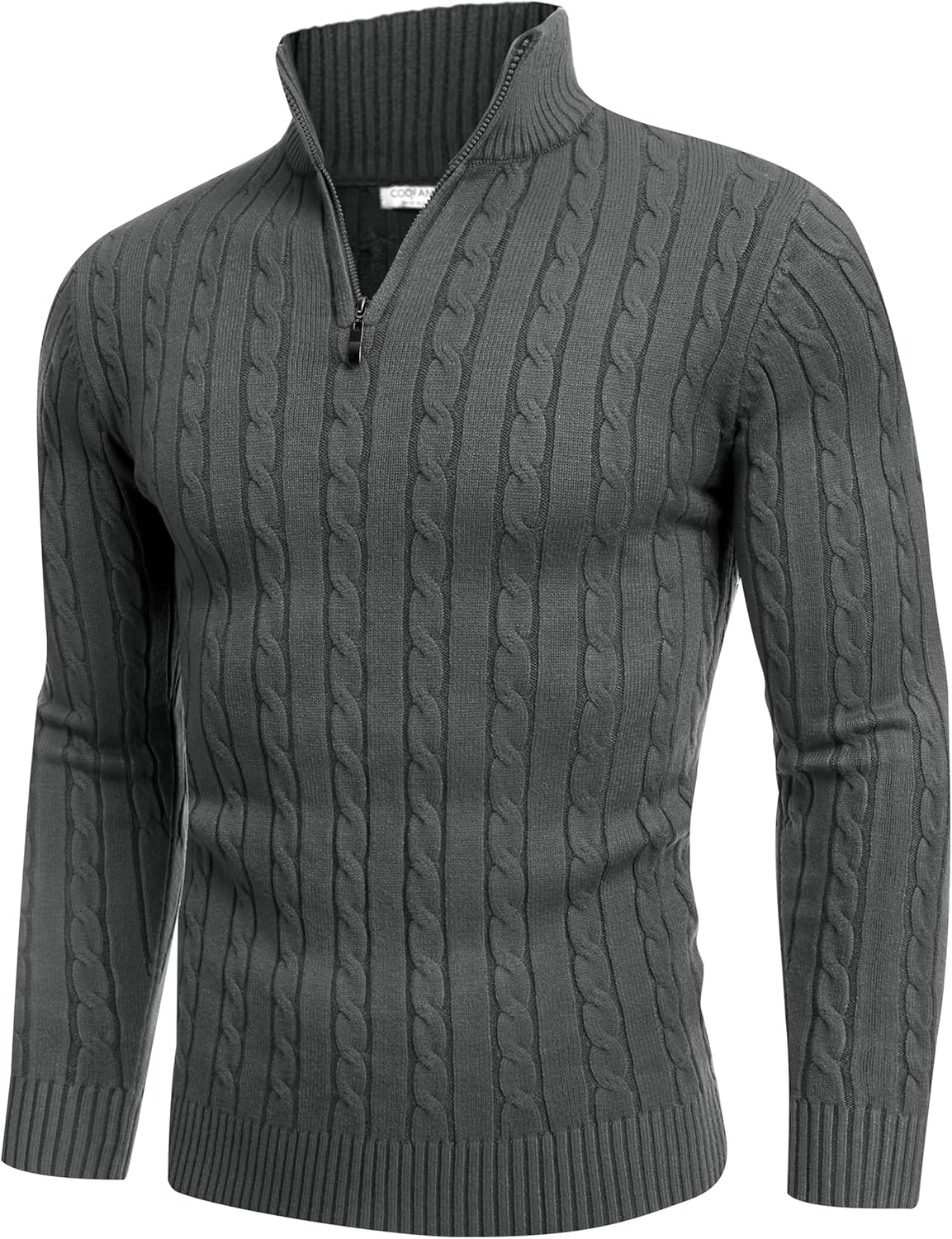 COOFANDY Men's Quarter Zip Sweater for Stylish Casual Wear