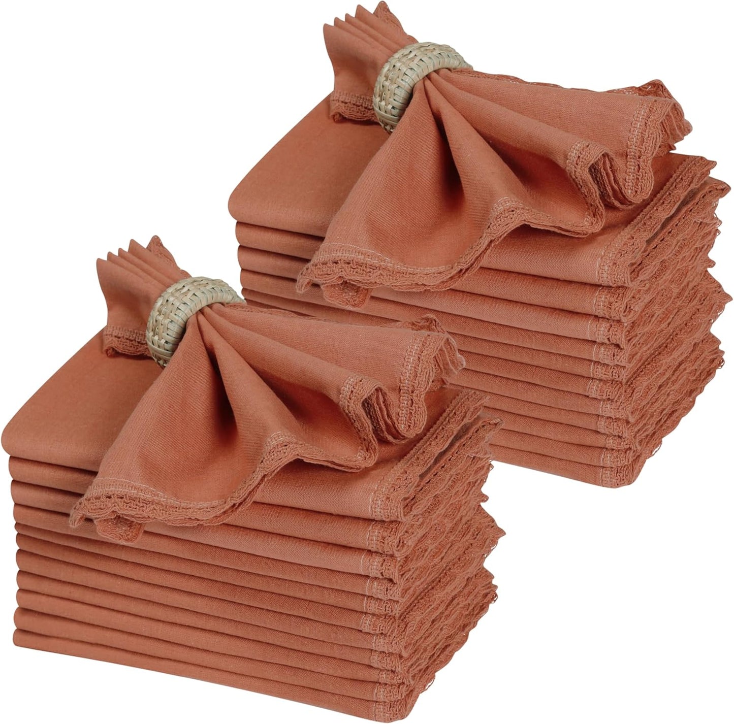 Ramanta Home Linen Flax Cloth Napkins Set of 24 for Events