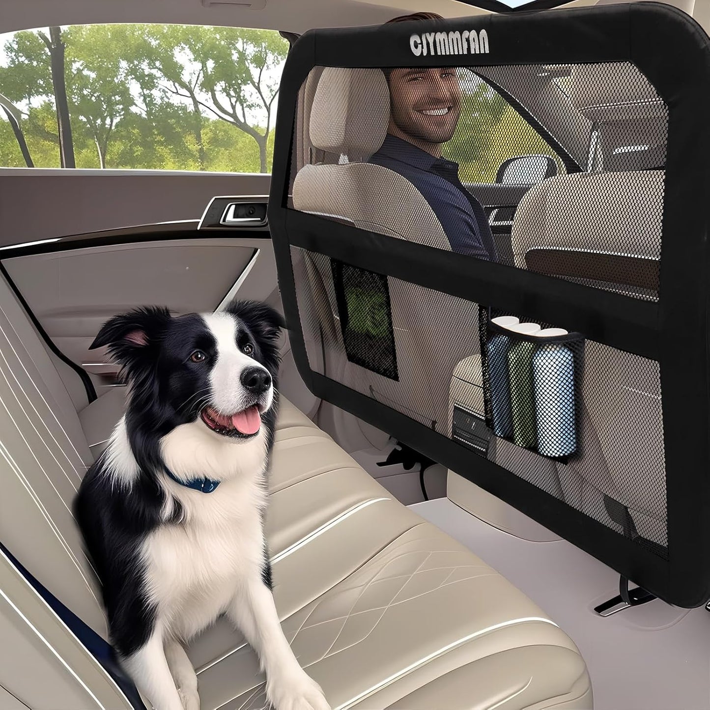 Dog Barrier for Car Back Seat & Cargo Area with Wider Coverage