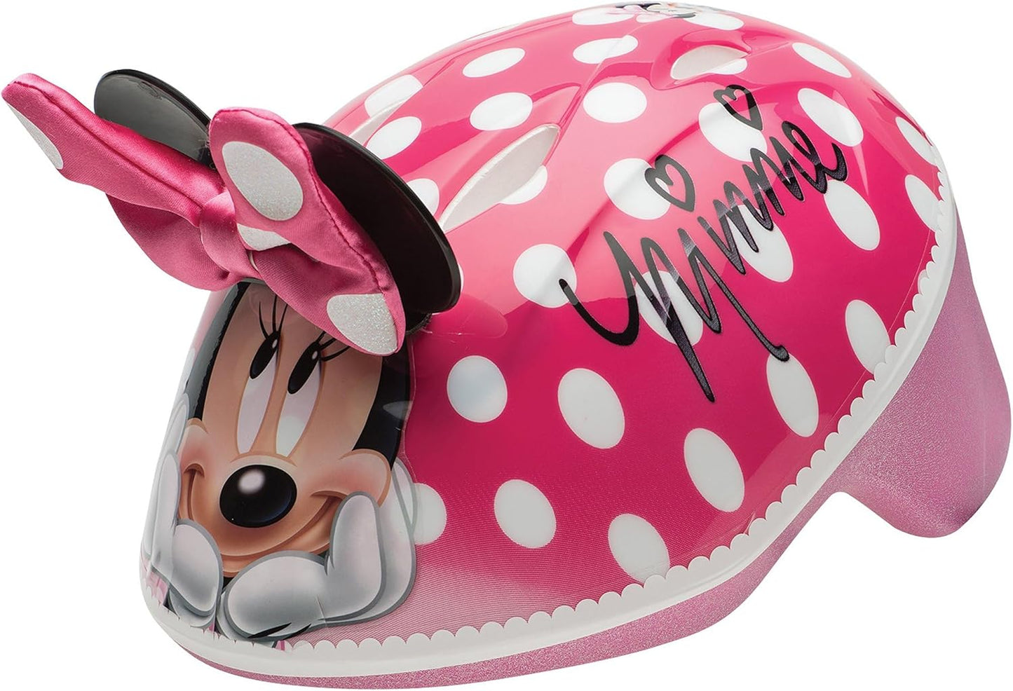 Disney Minnie Mouse Toddler Bike Helmet - 3D Minnie Me Protection!