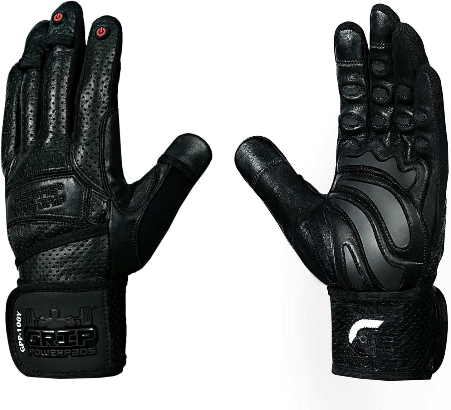 Elite Leather Gym Gloves with Wrist Wraps for Weightlifting