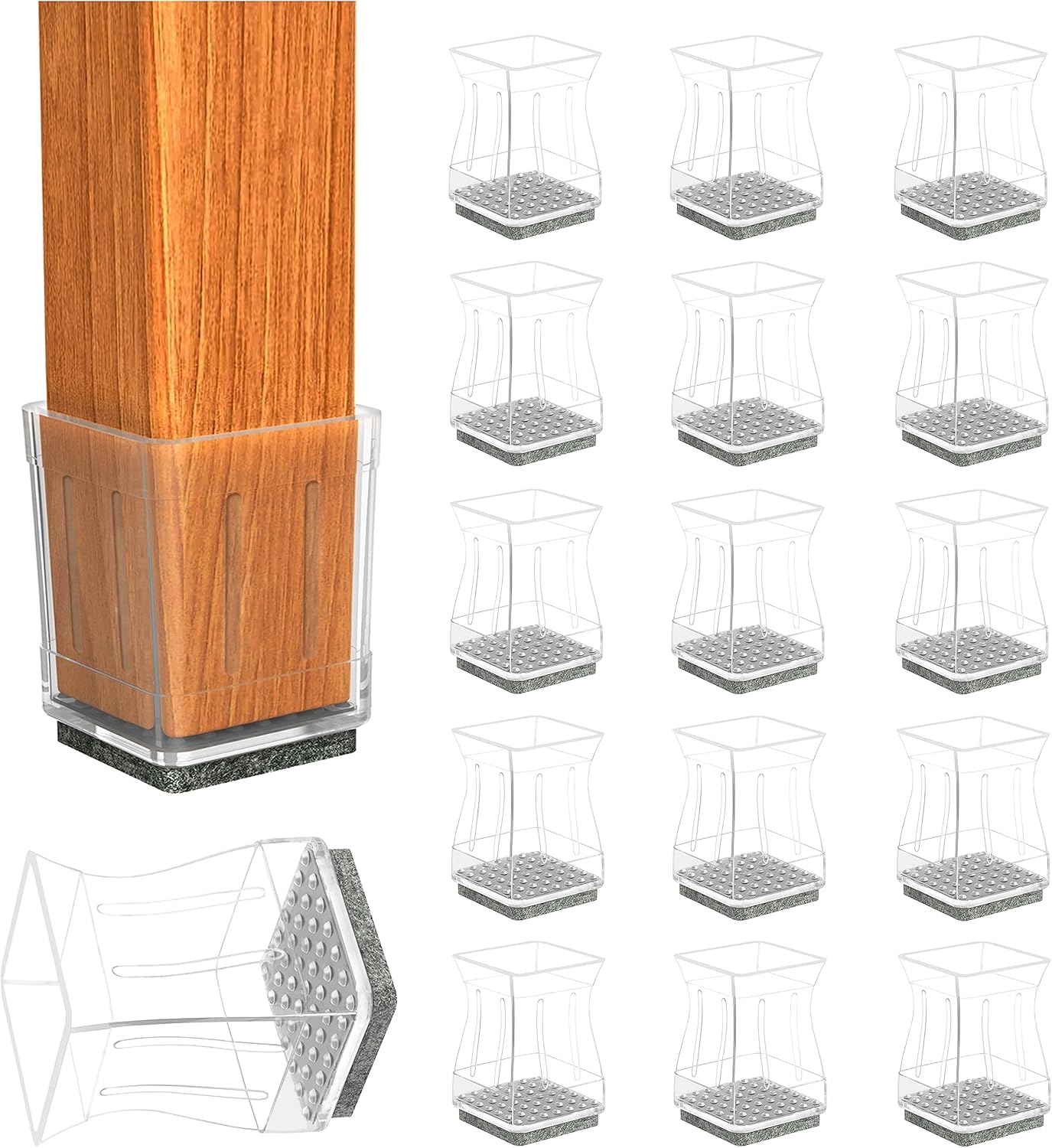 Silicone Chair Leg Protectors - Keep Floors Scratch-Free! CHWM, Set of 24