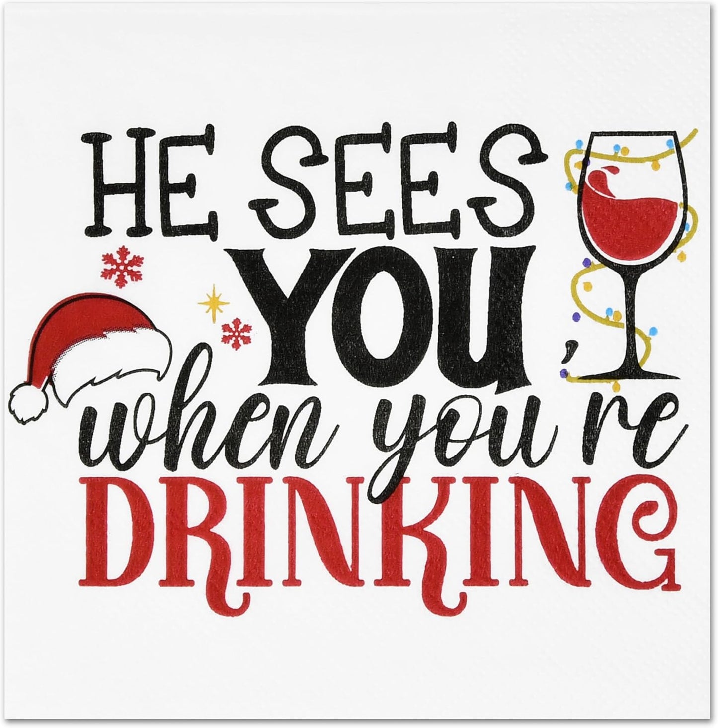 100 Christmas Cocktail Napkins - Festive Home Decor