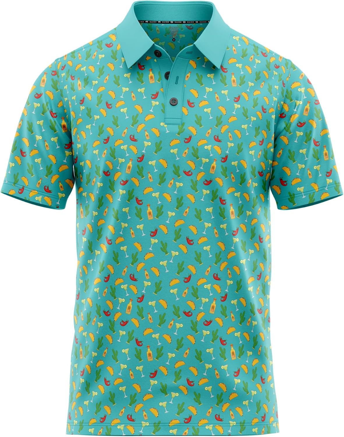 Moisture-Wicking Hawaiian Golf Polo - Flamingo Resort Wear