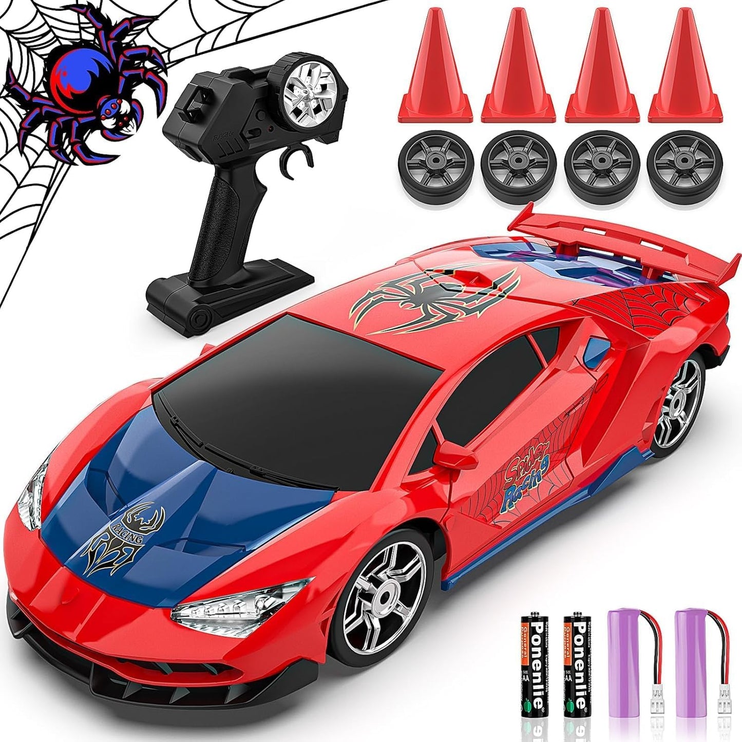 High Speed Drift Car with LED Lights - Fun for Kids!