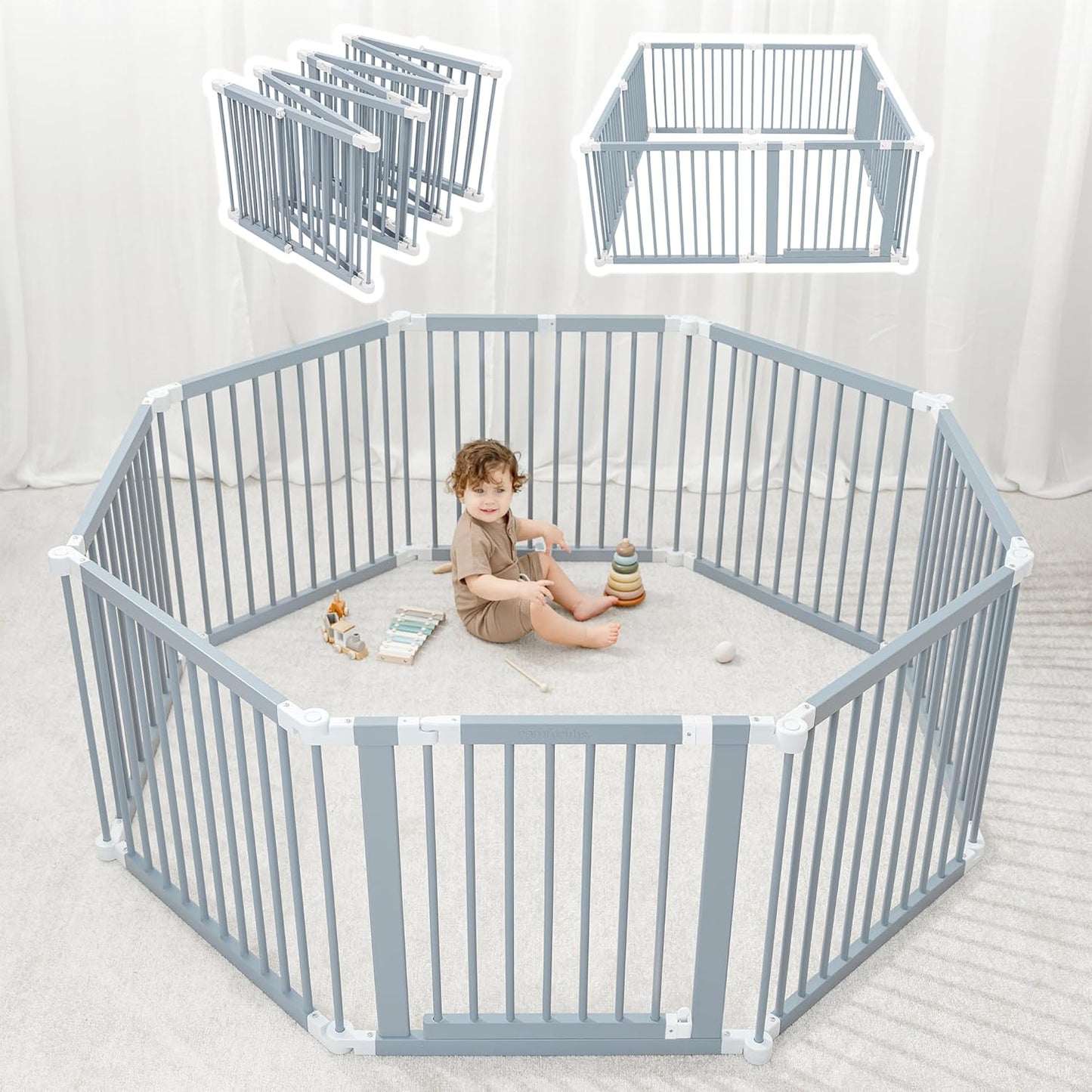 Comfy Cubs Baby Gate Playpen - Safe & Portable Play Area