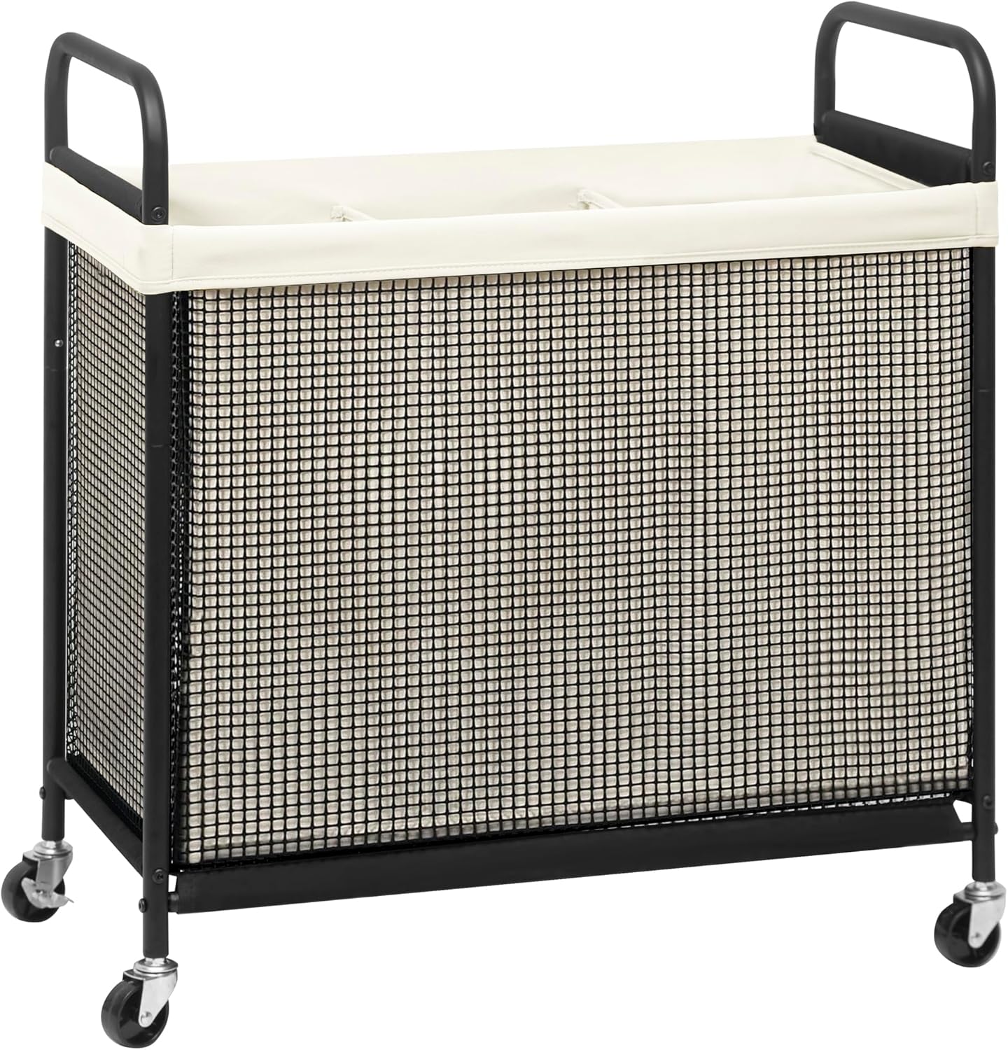 Rolling Laundry Hamper with Wheels for Easy Clothes Sorting