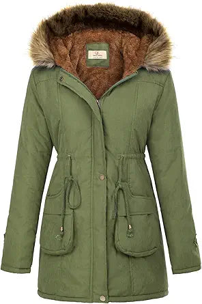GRACE KARIN Women's Winter Coats Fleece Parkas for Cold Days