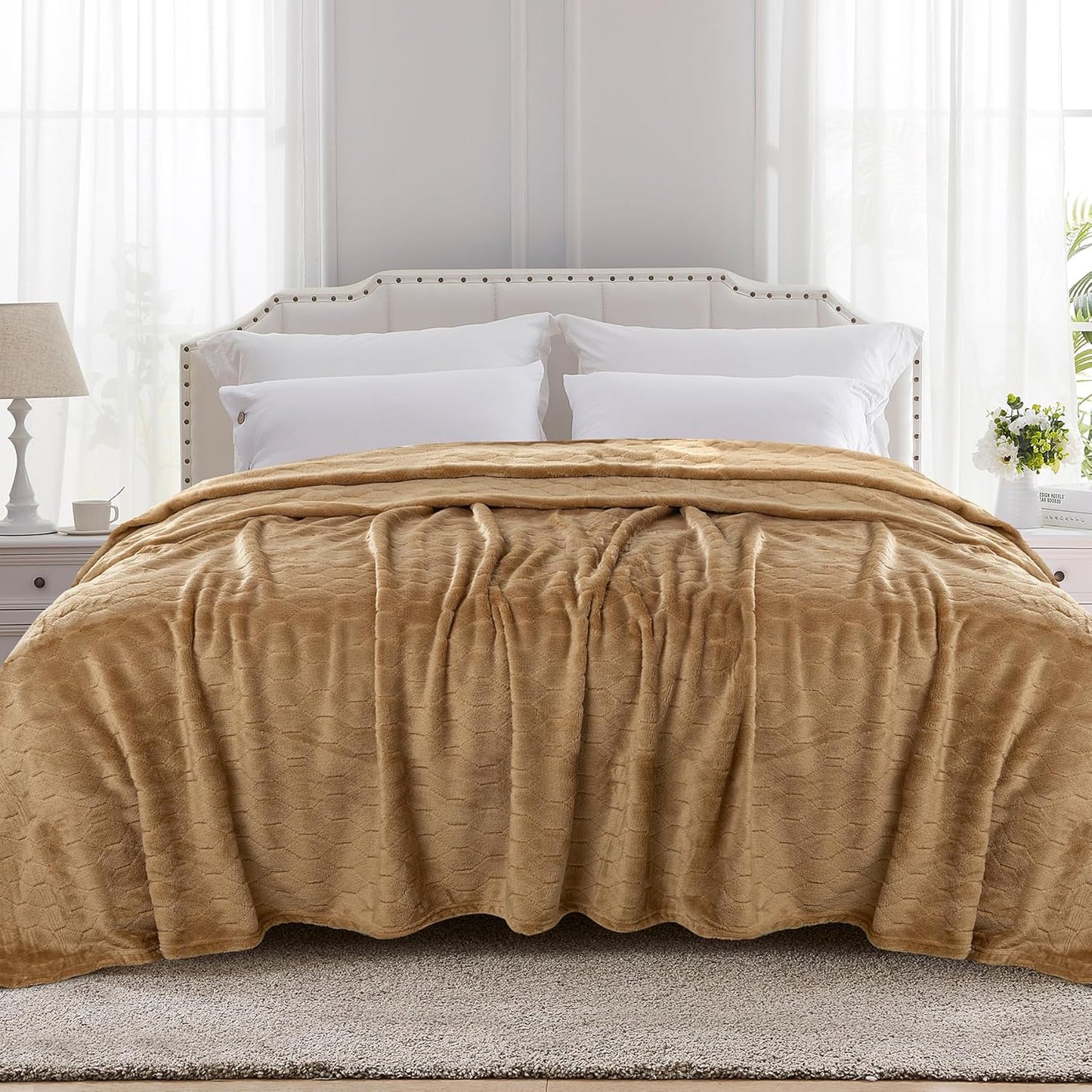 TOONOW Fleece Bed Blanket King Size for Cozy Comfort and Warmth