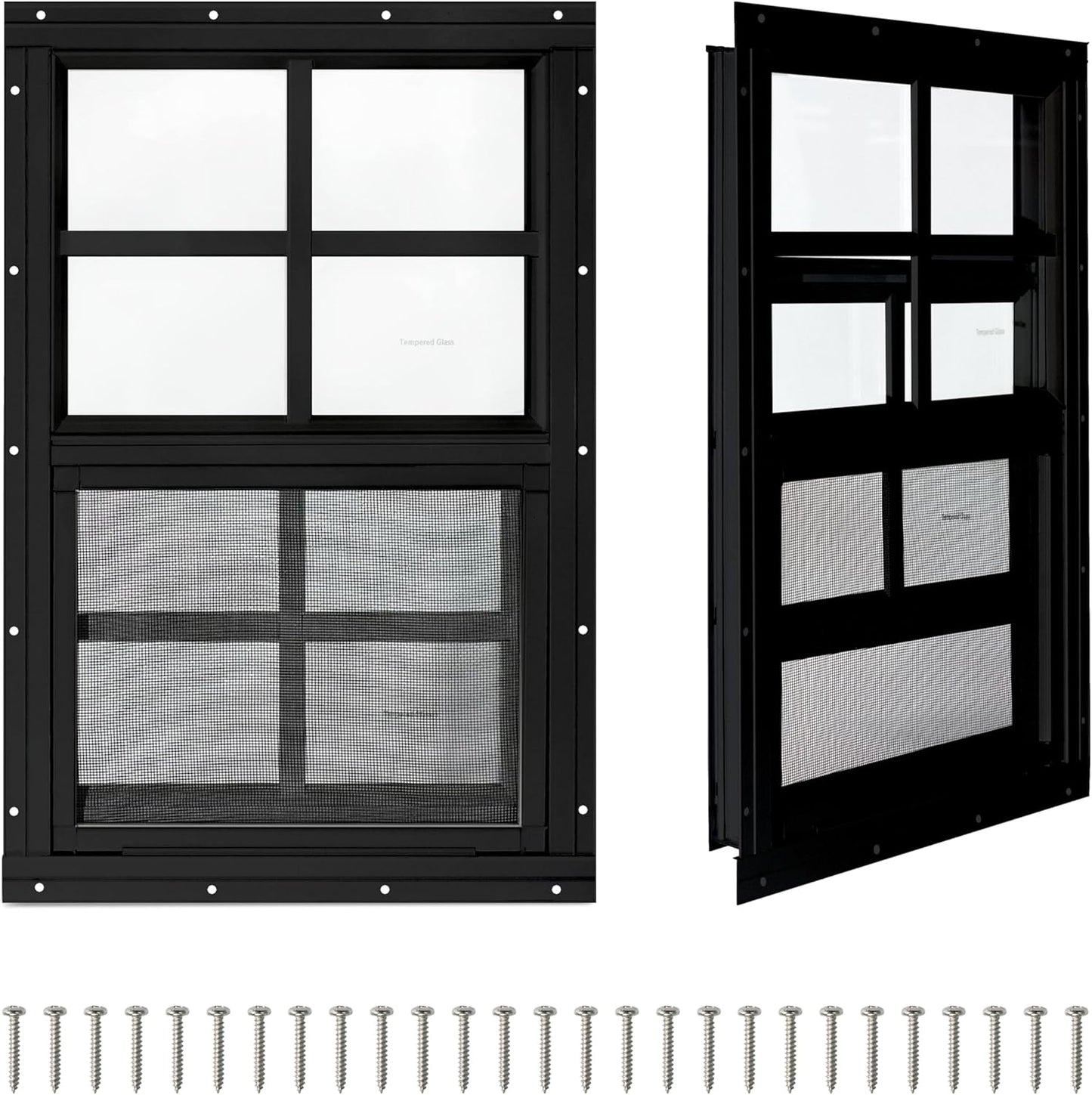 COLORPAPA 2 Pack Shed Windows for Ventilation and Sunlight