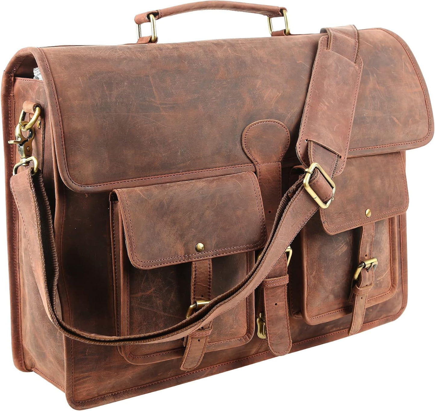 Handmade 18 Inch Messenger Bag for Laptop and Office Use