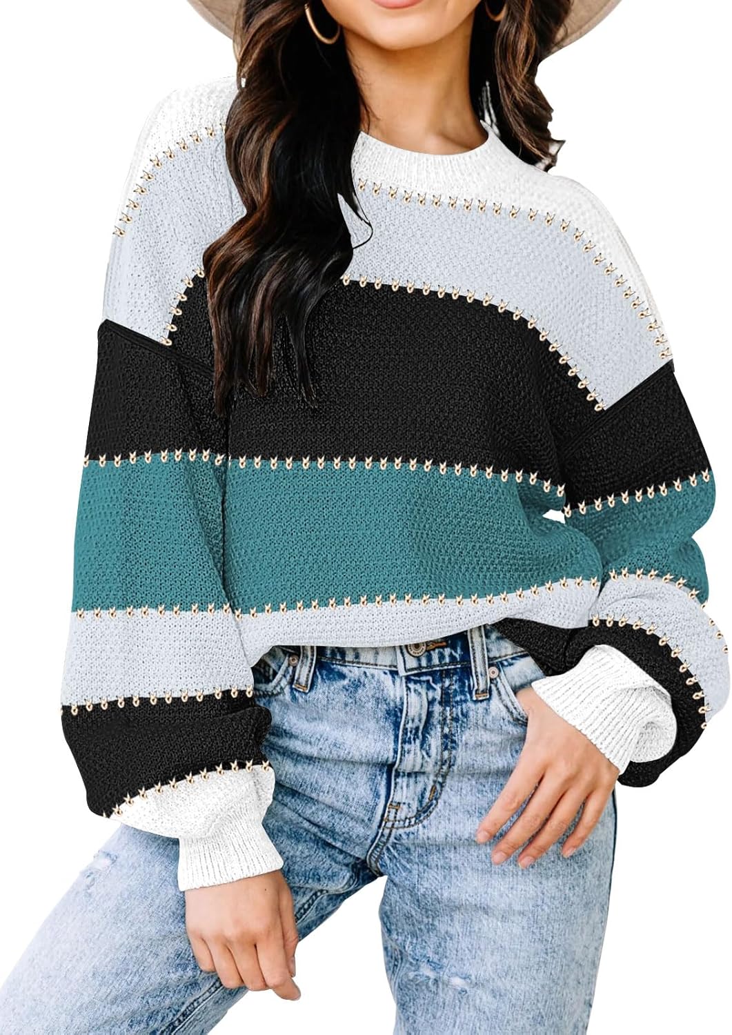 Womens Sweaters Fall 2025 Fashion Long Sleeve Oversized Knitwear
