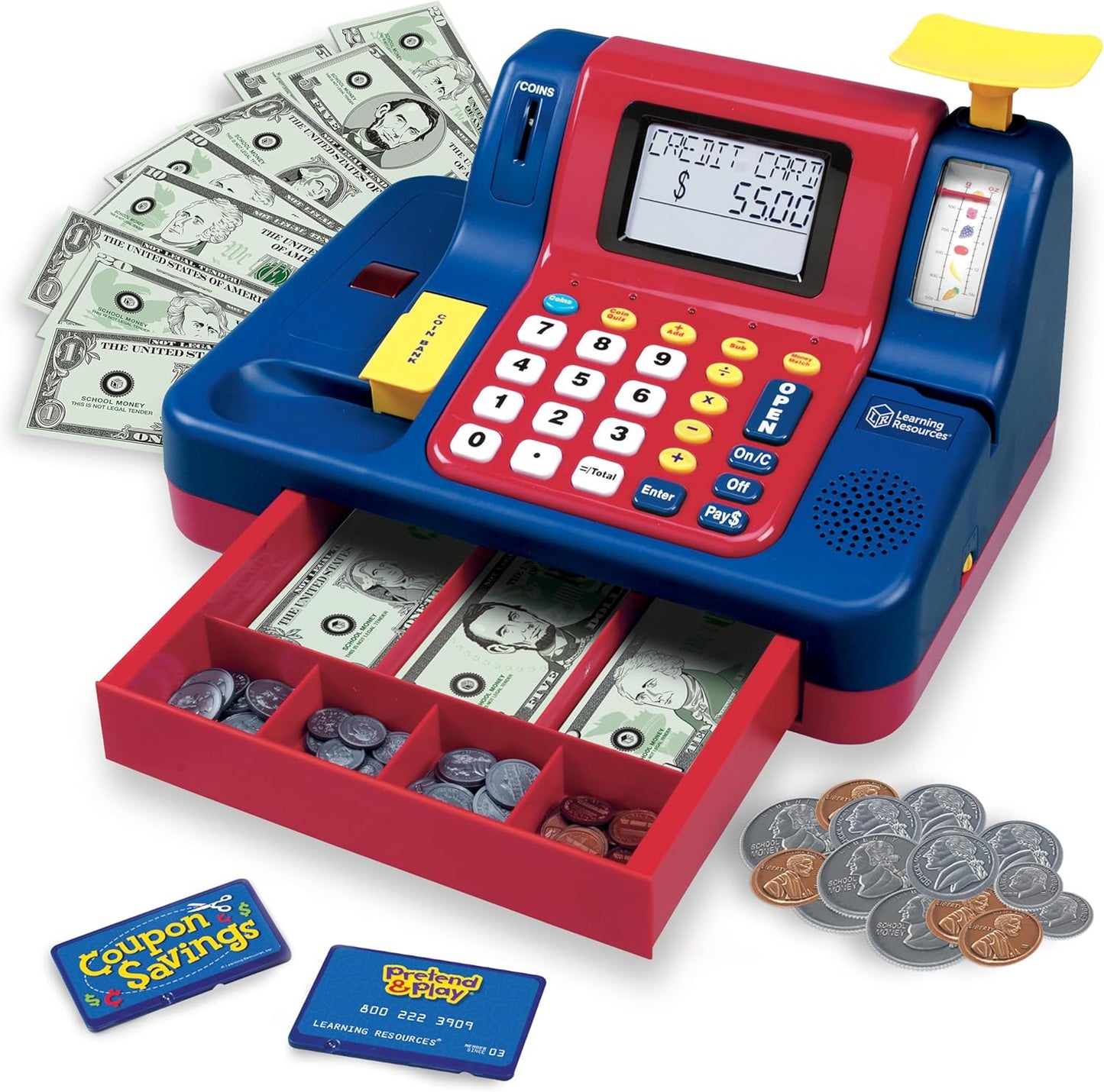 Learning Resources Pretend & Play Teaching Cash Register for Kids