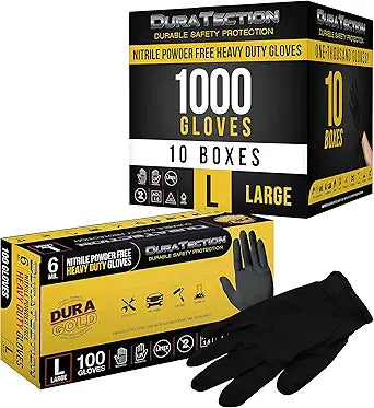 Dura-Gold HD Black Nitrile Disposable Gloves for Maximum Protection