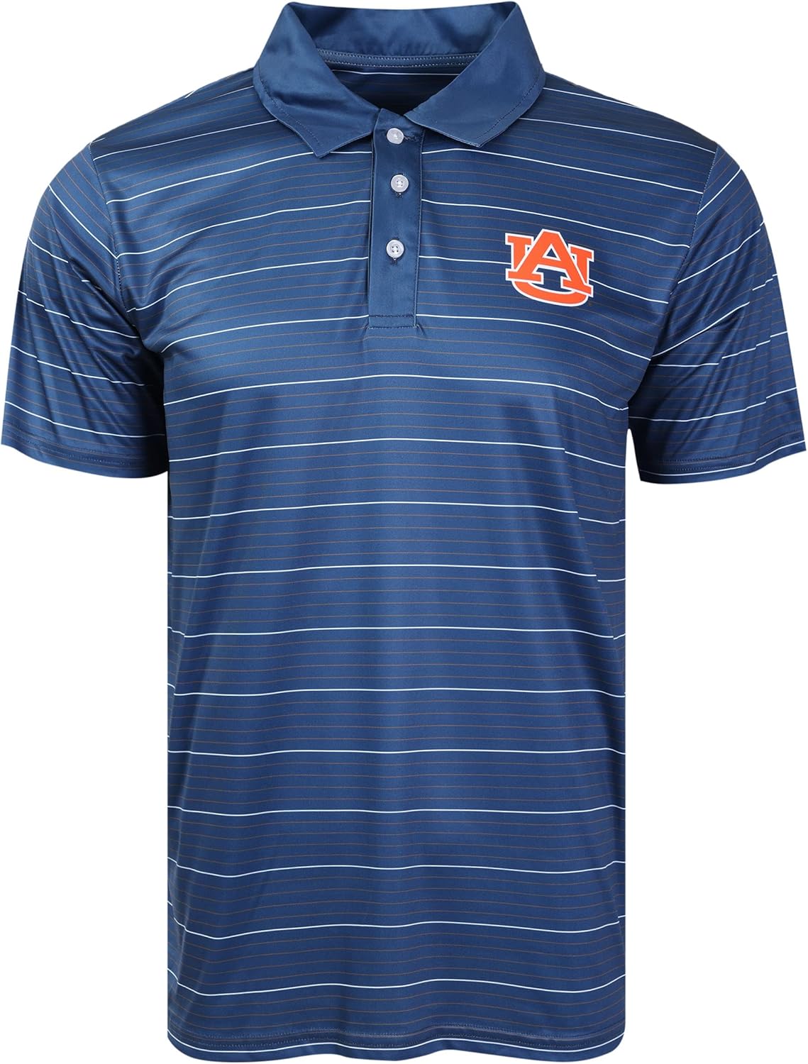 FOCO Men's NCAA College Team Logo Striped Polo Short Sleeve Shirt