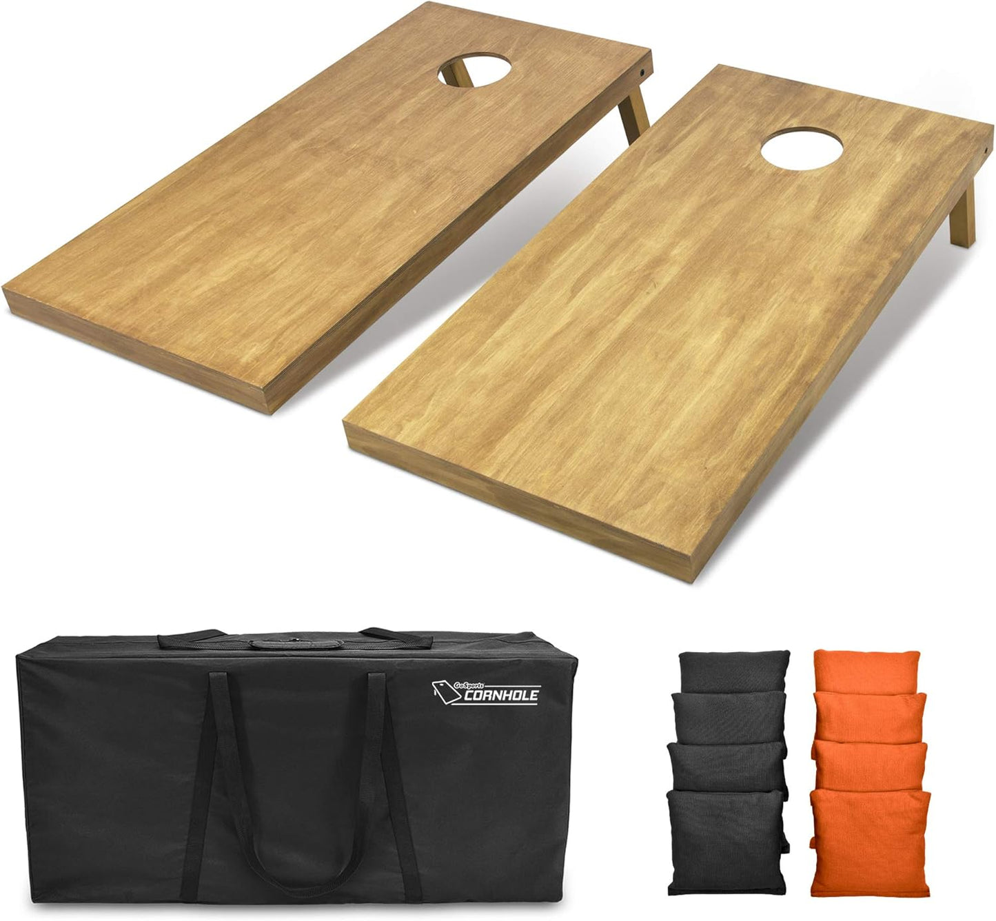 GoSports 4 ft x 2 ft Wooden Cornhole Boards Set for Fun