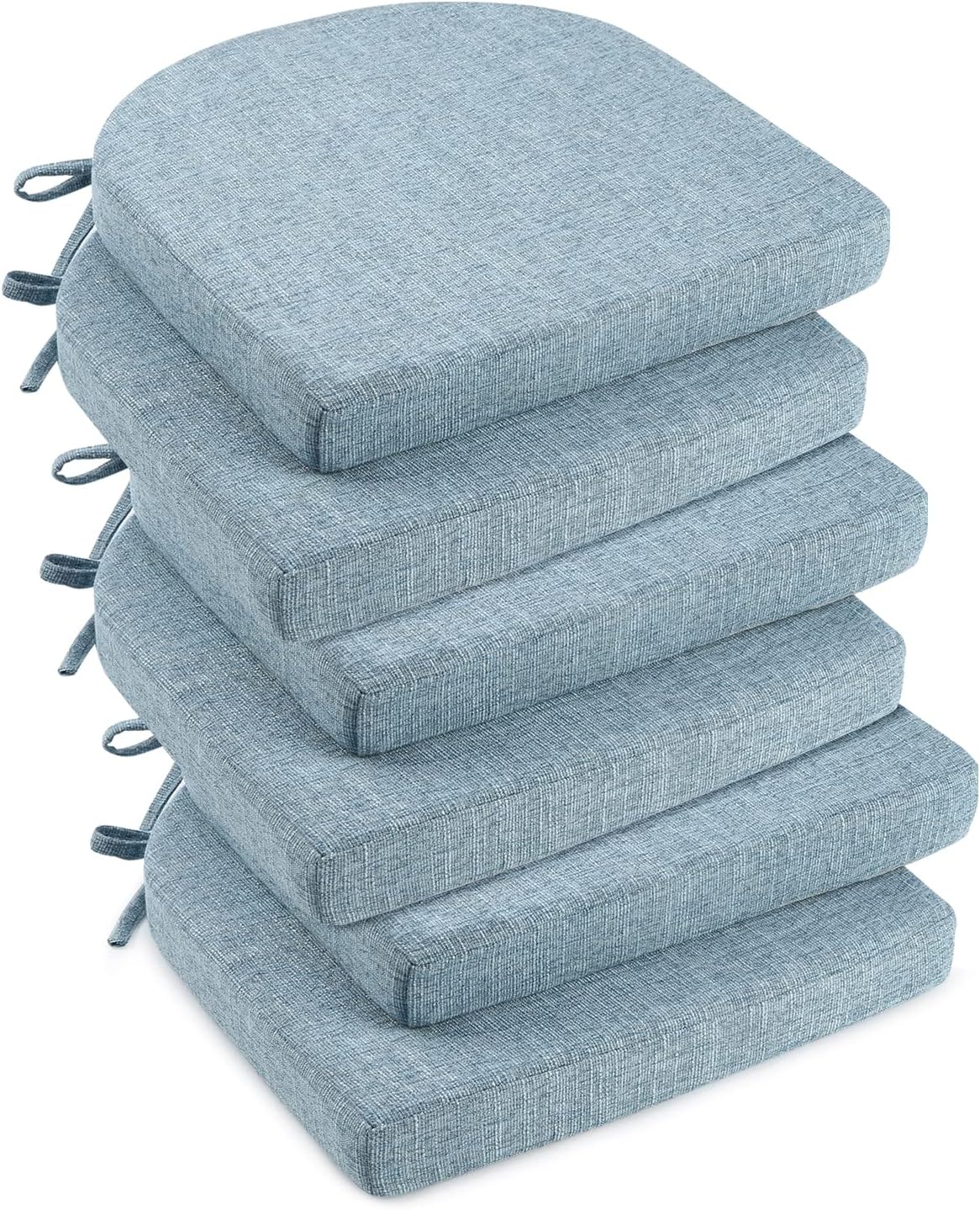 Comfortable Indoor Chair Cushions for Dining Chairs, 6 Pack