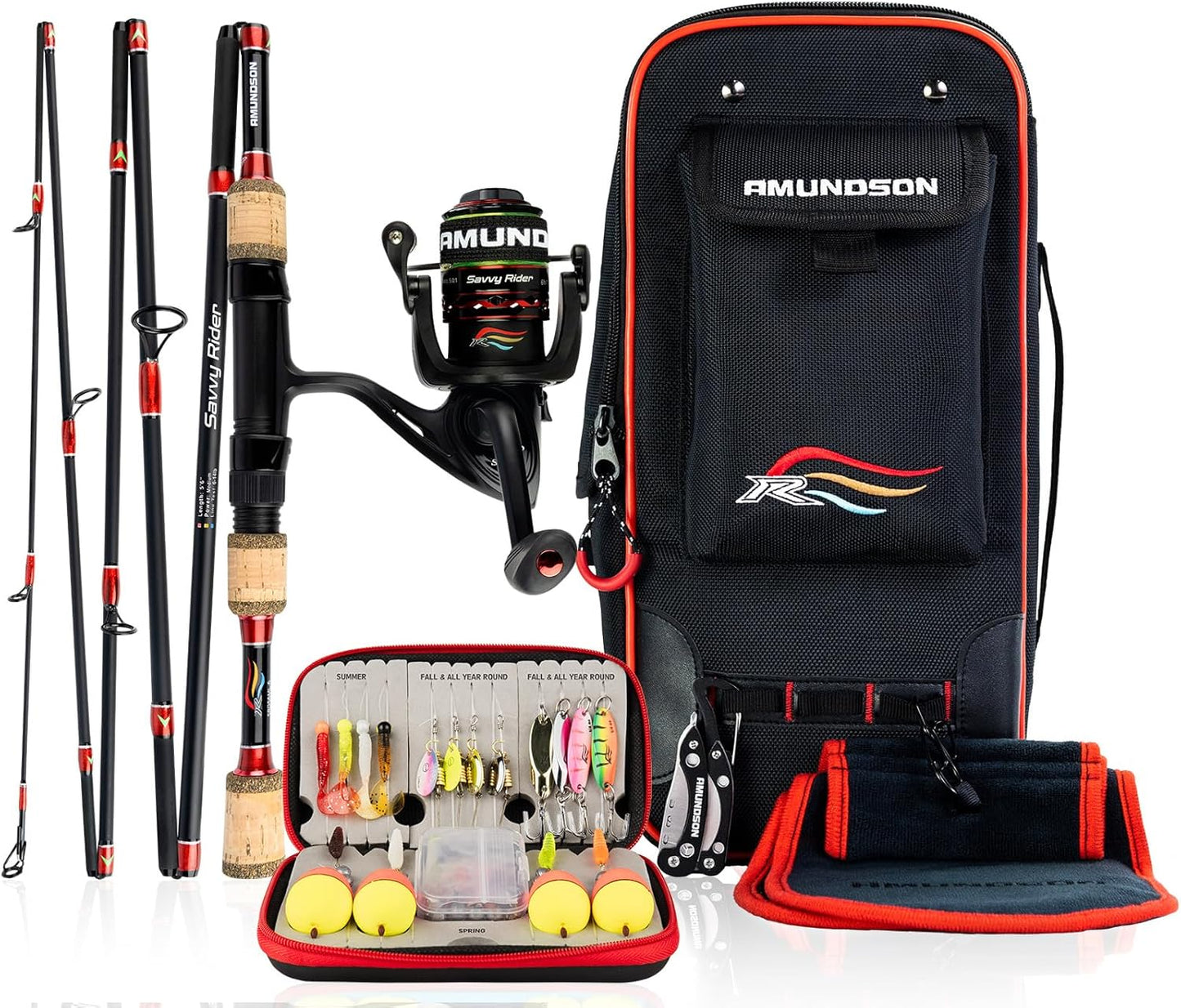 Amundson Savvy Rider Backpacker Fishing Combo for All Anglers