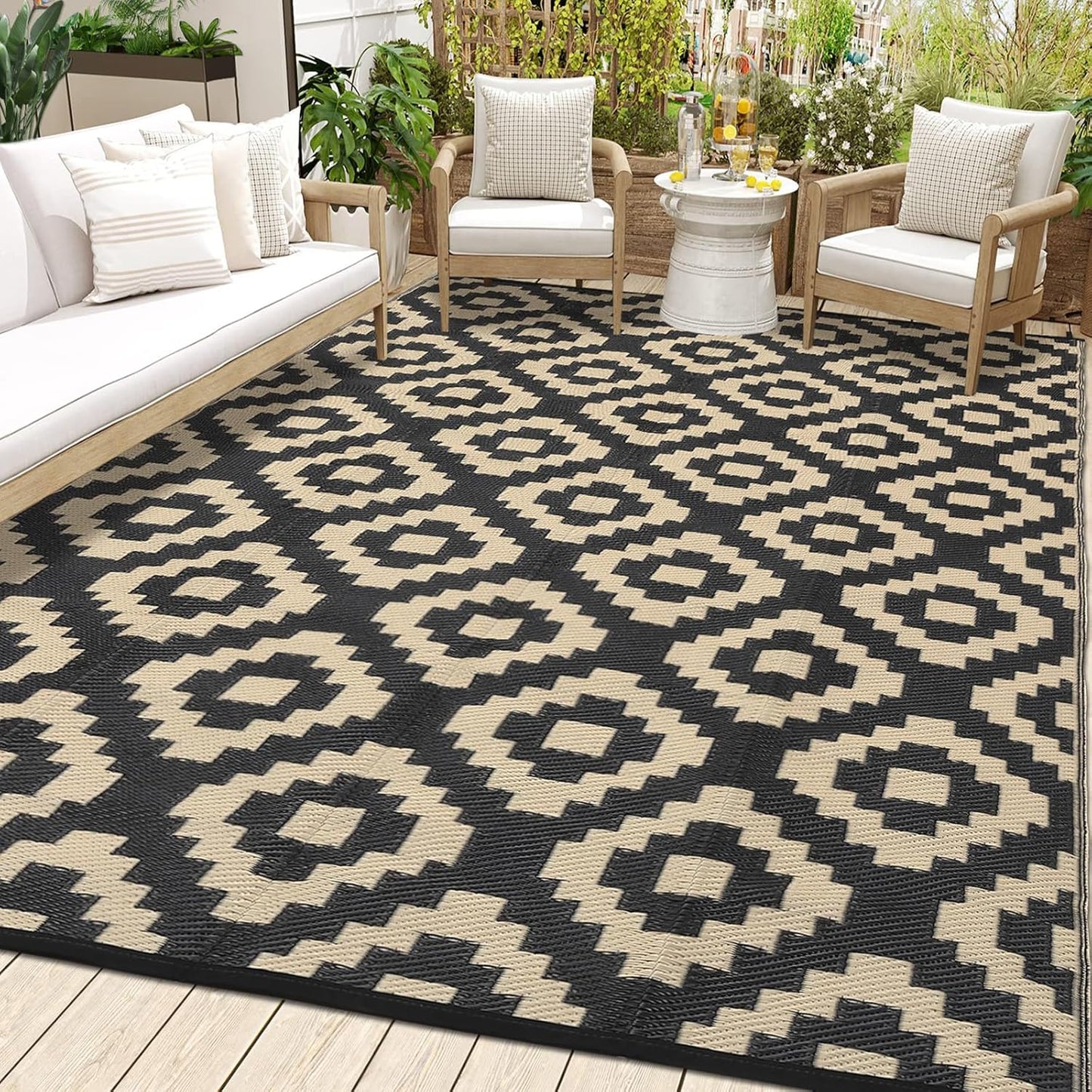 8x10 Outdoor Rug Waterproof Plastic Straw Rug for Every Space