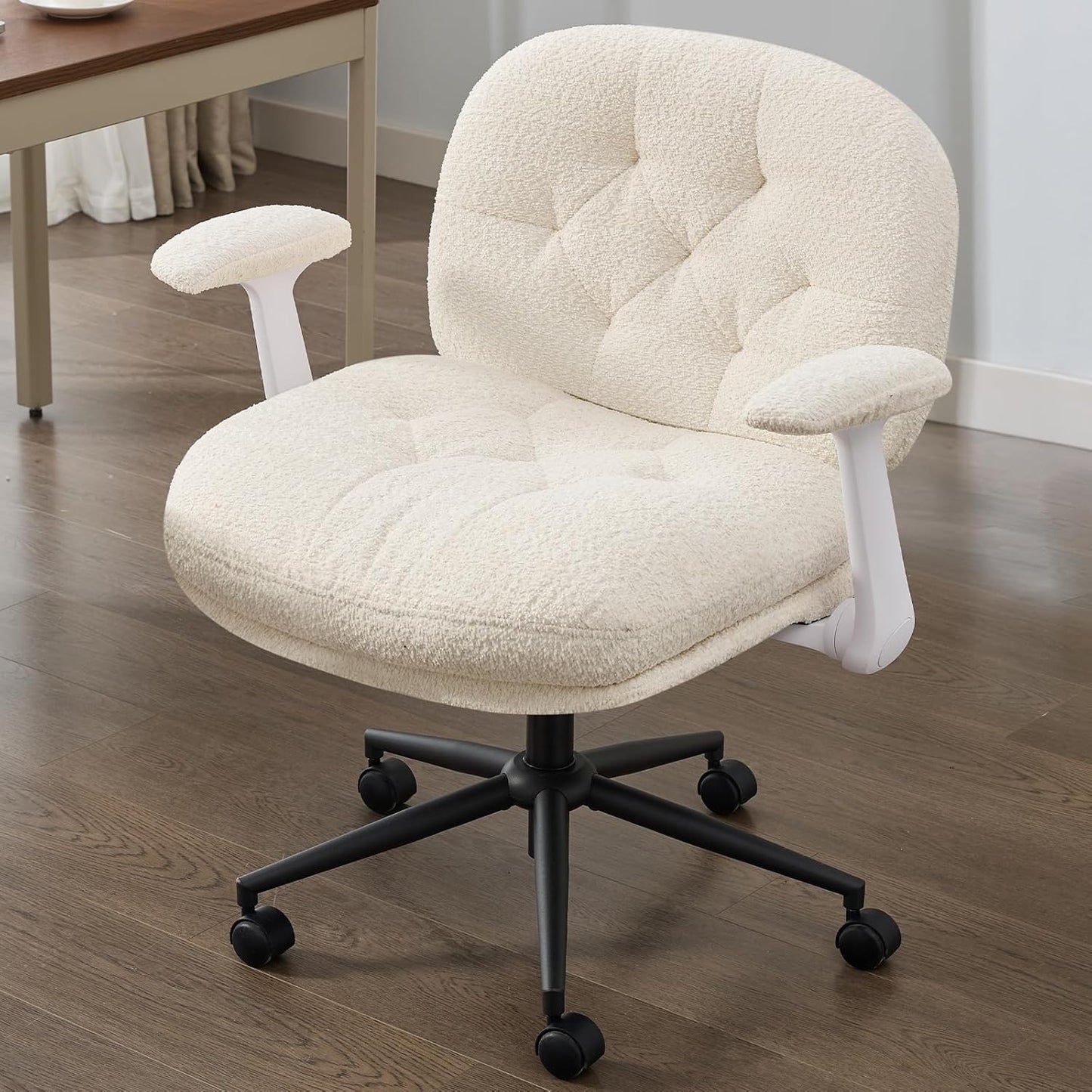 Adjustable Swivel Chair for Women - Beige