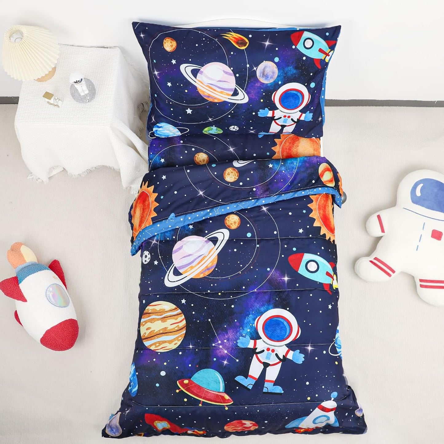 SWESEN Toddler Bedding Set for Boys - Blue Space Theme Comforter