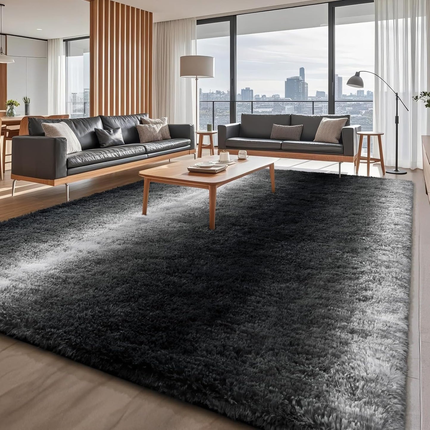 Fluffy Shaggy Area Rug 8x10 for Living Room and Bedroom Decor