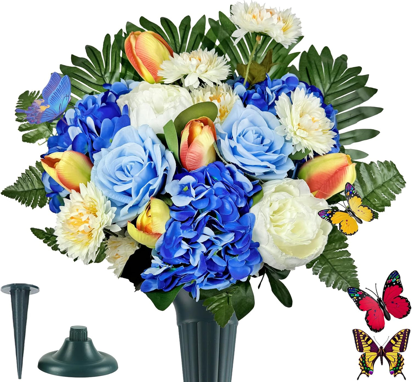 Artificial Cemetery Flowers for Grave Memorial Decoration