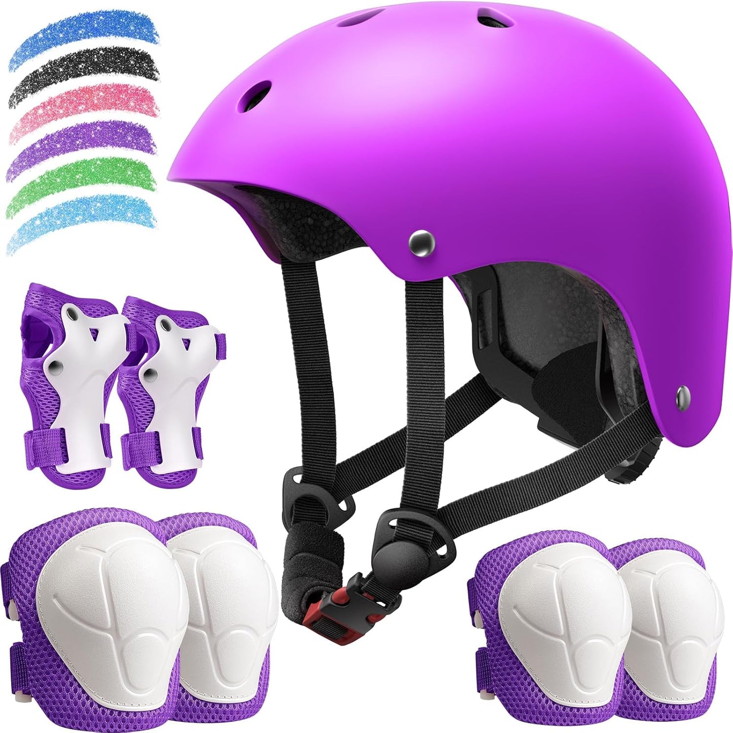 Kids Bike Helmet Set with Adjustable Safety Gear for Ages 2-14