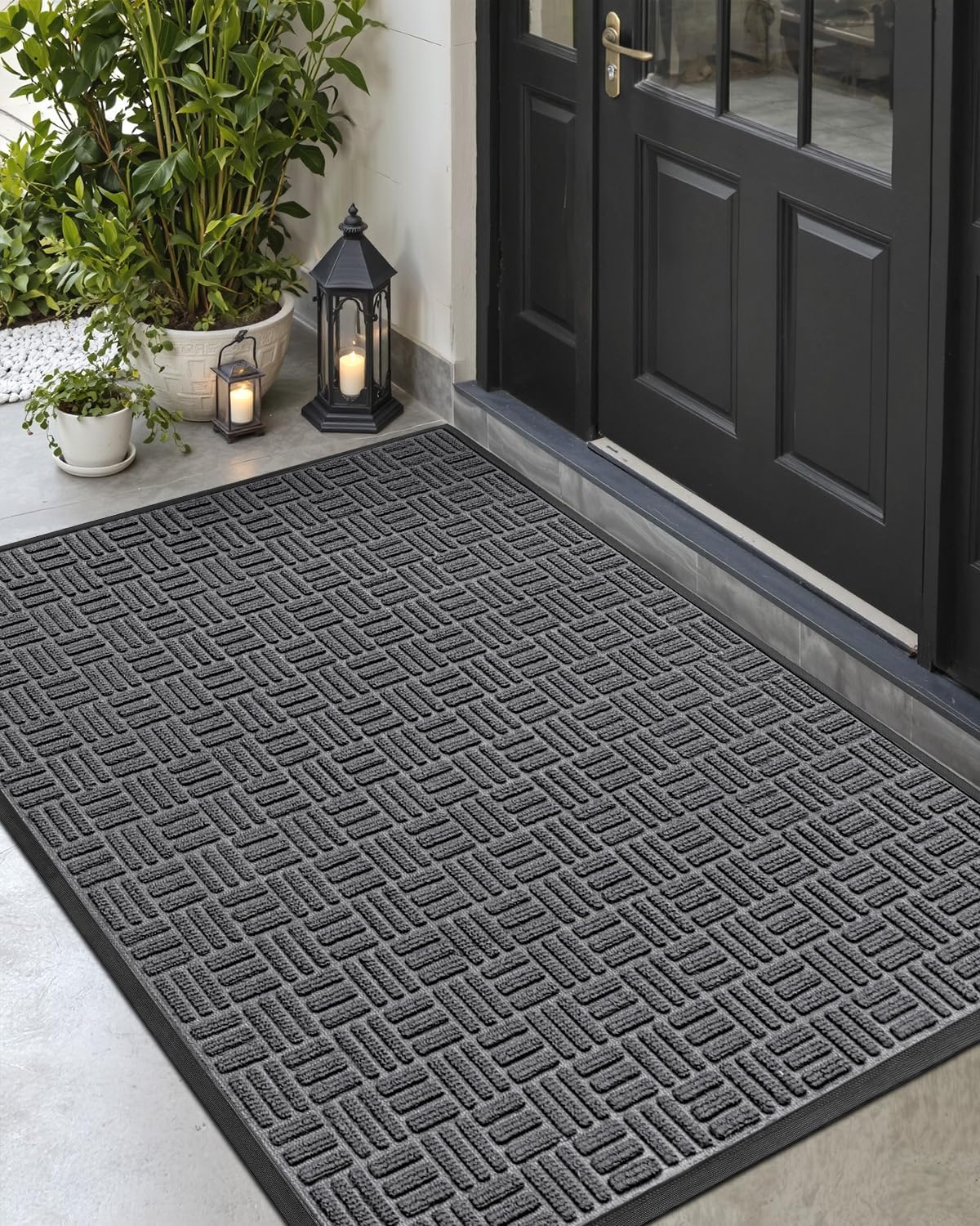 DEXI Front Door Mat Heavy Duty Non Slip 4x6 ft for Entryway