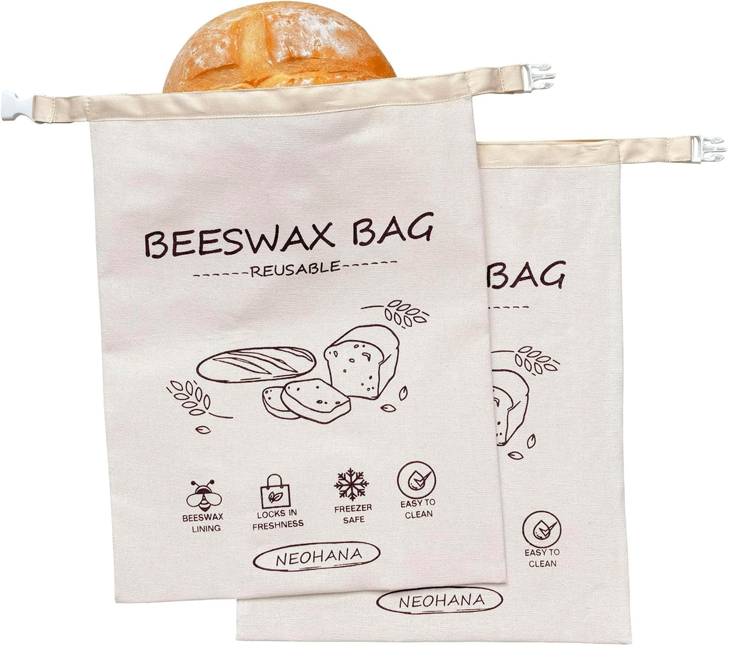 Reusable Beeswax Bread Bag for Homemade Bread Storage Solutions