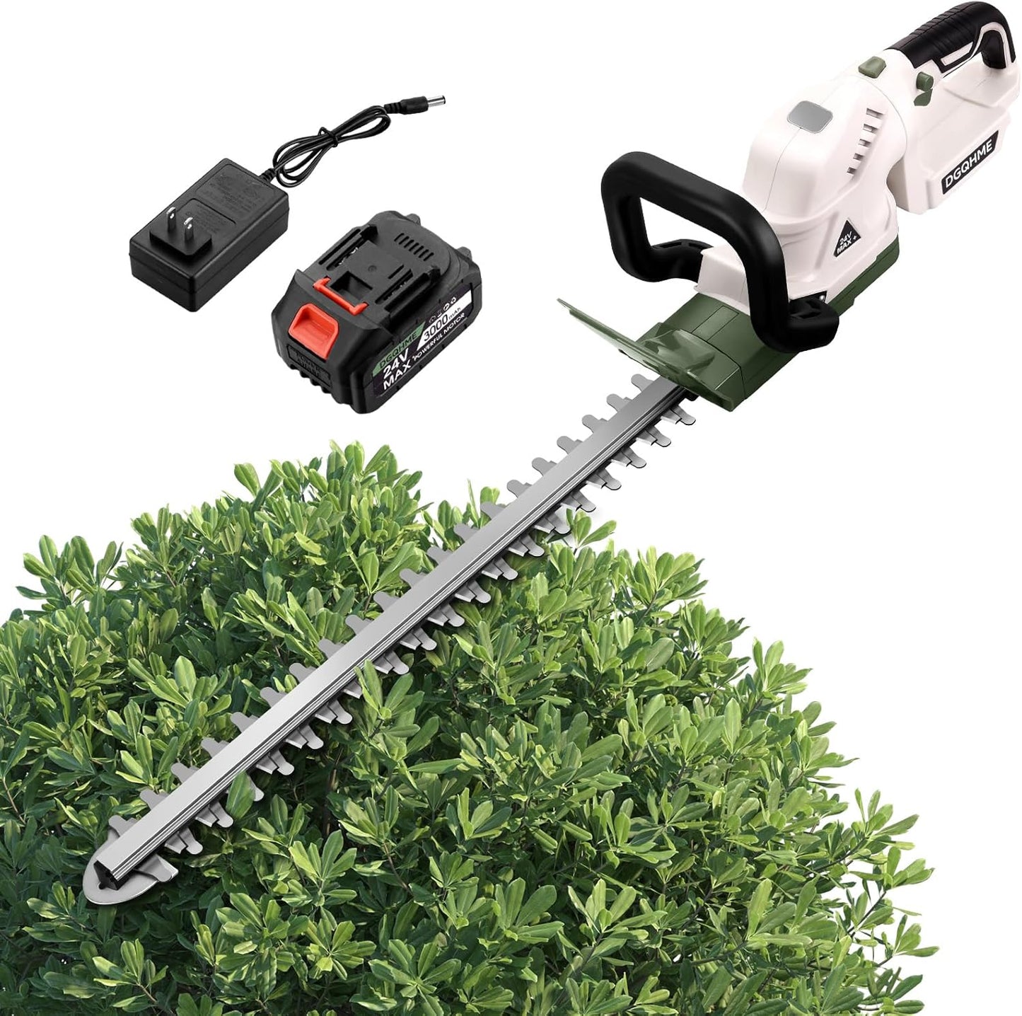 20 Inch Cordless Hedge Trimmer with Battery for Effortless Trimming