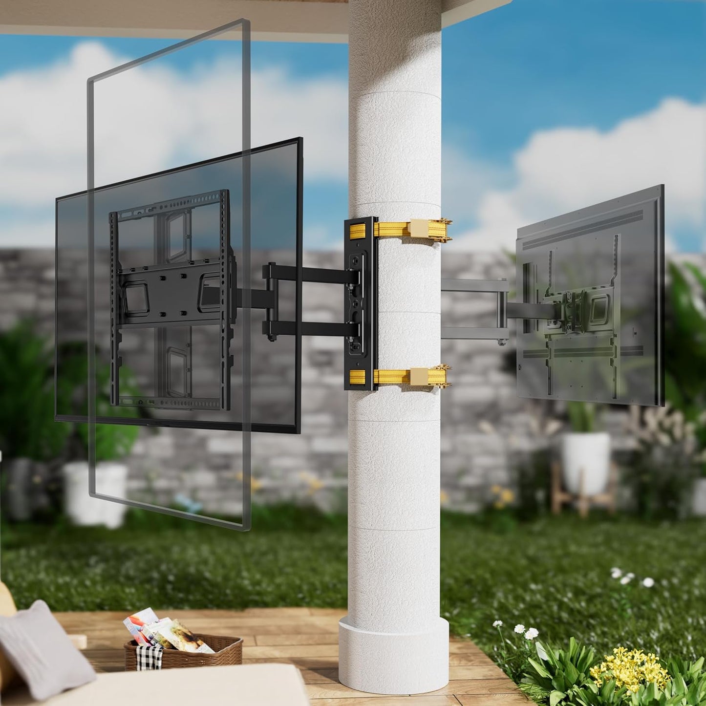 Gazebo TV Bracket for 26-65in TVs - Outdoor Mounting Solution