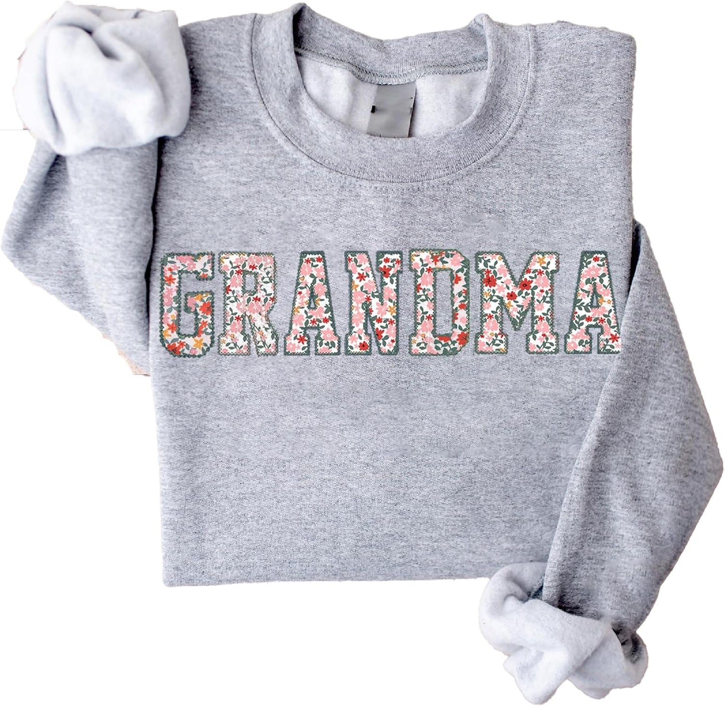 Personalized Embroidered Applique Grandma Sweatshirt Gift Idea