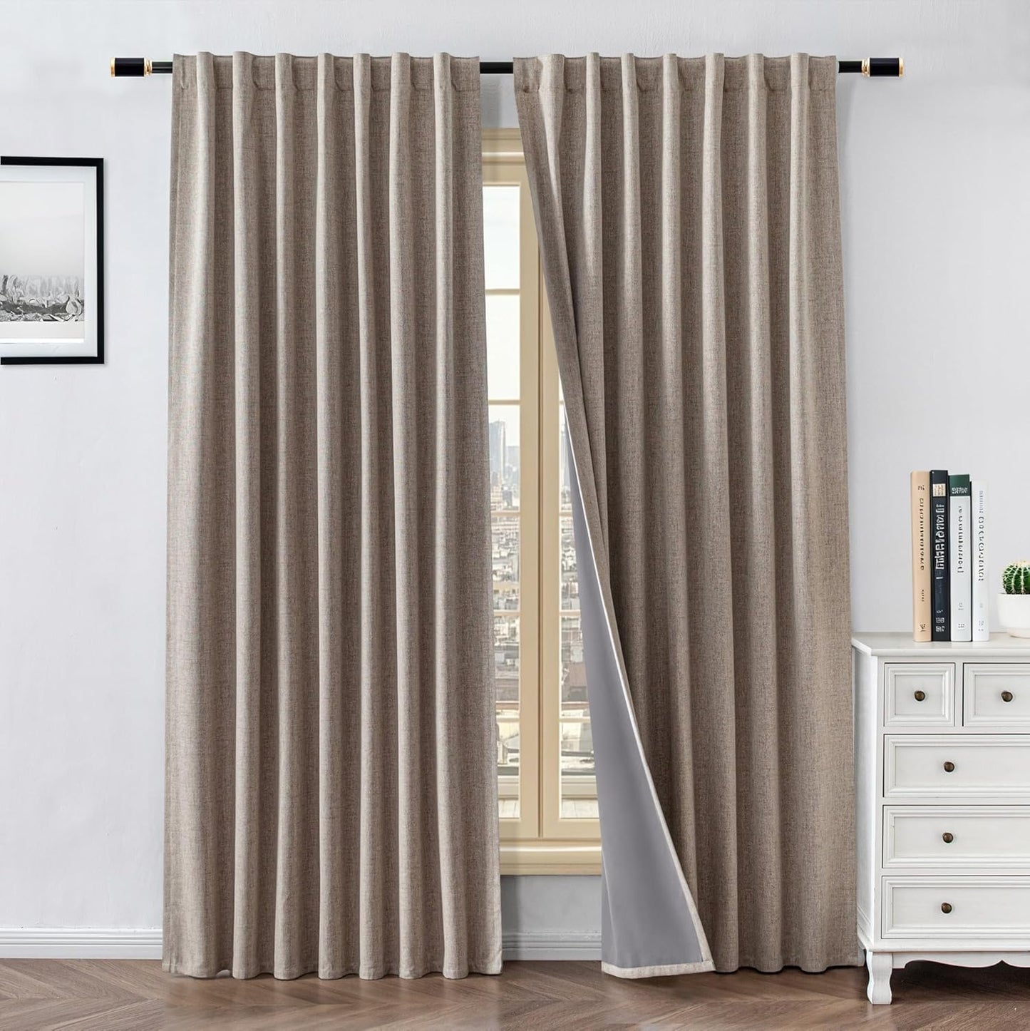 100% Blackout Curtains for Living Room by FancyRoof