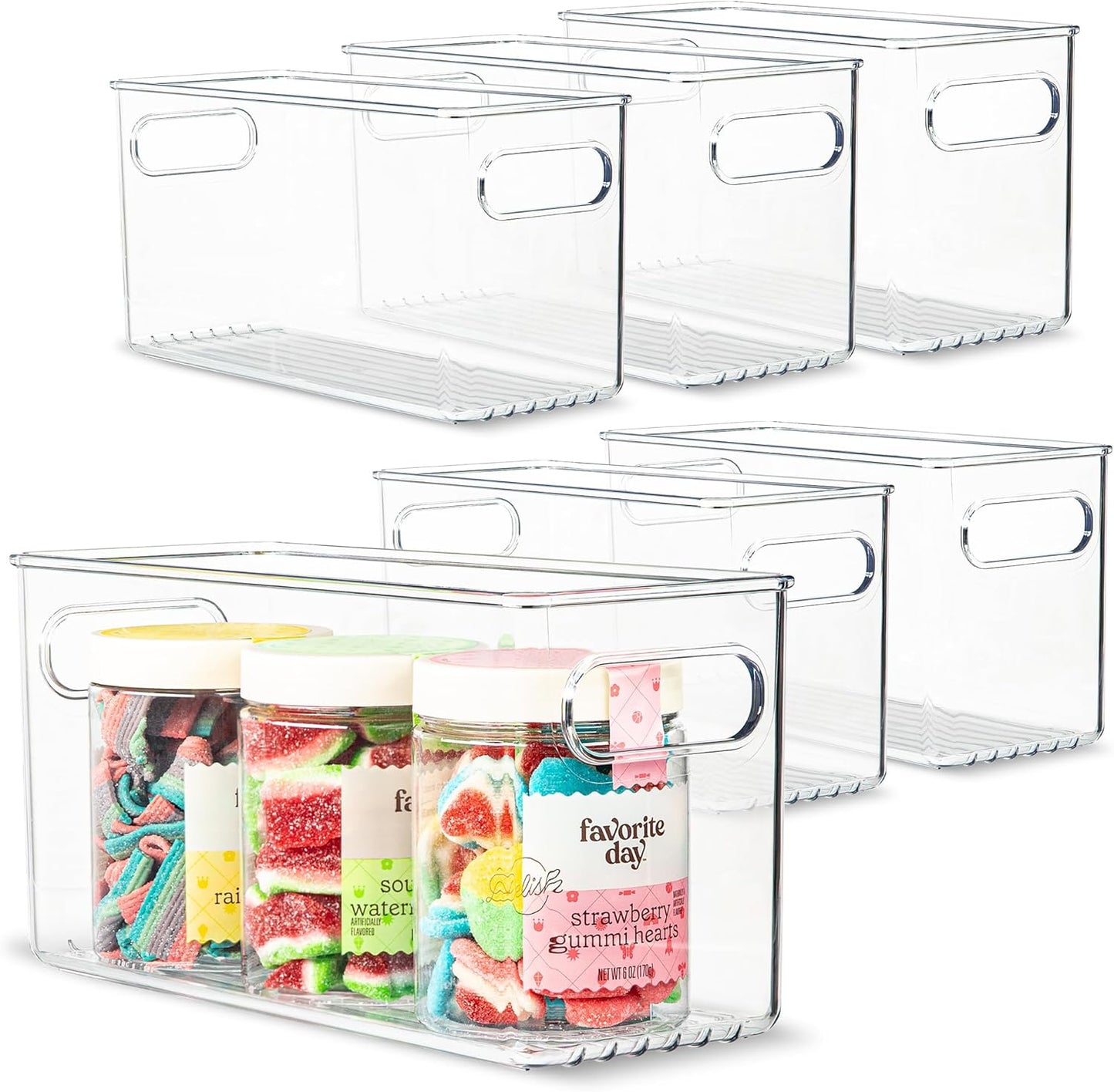 Primebox Plastic Food Storage Bins for Kitchen and Pantry Use