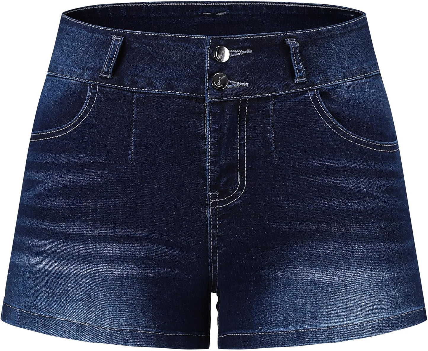 THUNDER STAR Women Mid Rise Ripped Stretchy Jeans Shorts Review