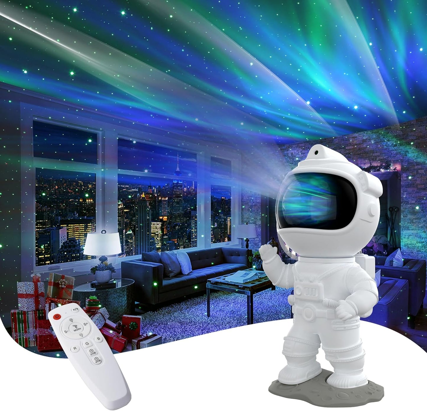 Astronaut Star Projector: Aurora Night Light