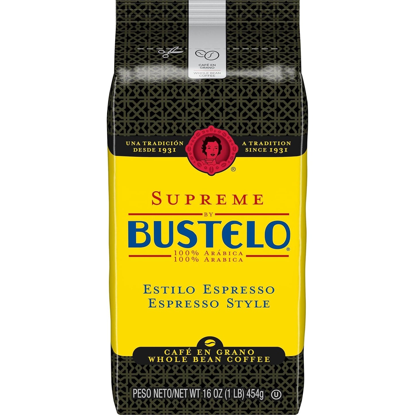 Caf Bustelo Supreme Dark Roast Whole Bean Coffee - Energize Your Day!
