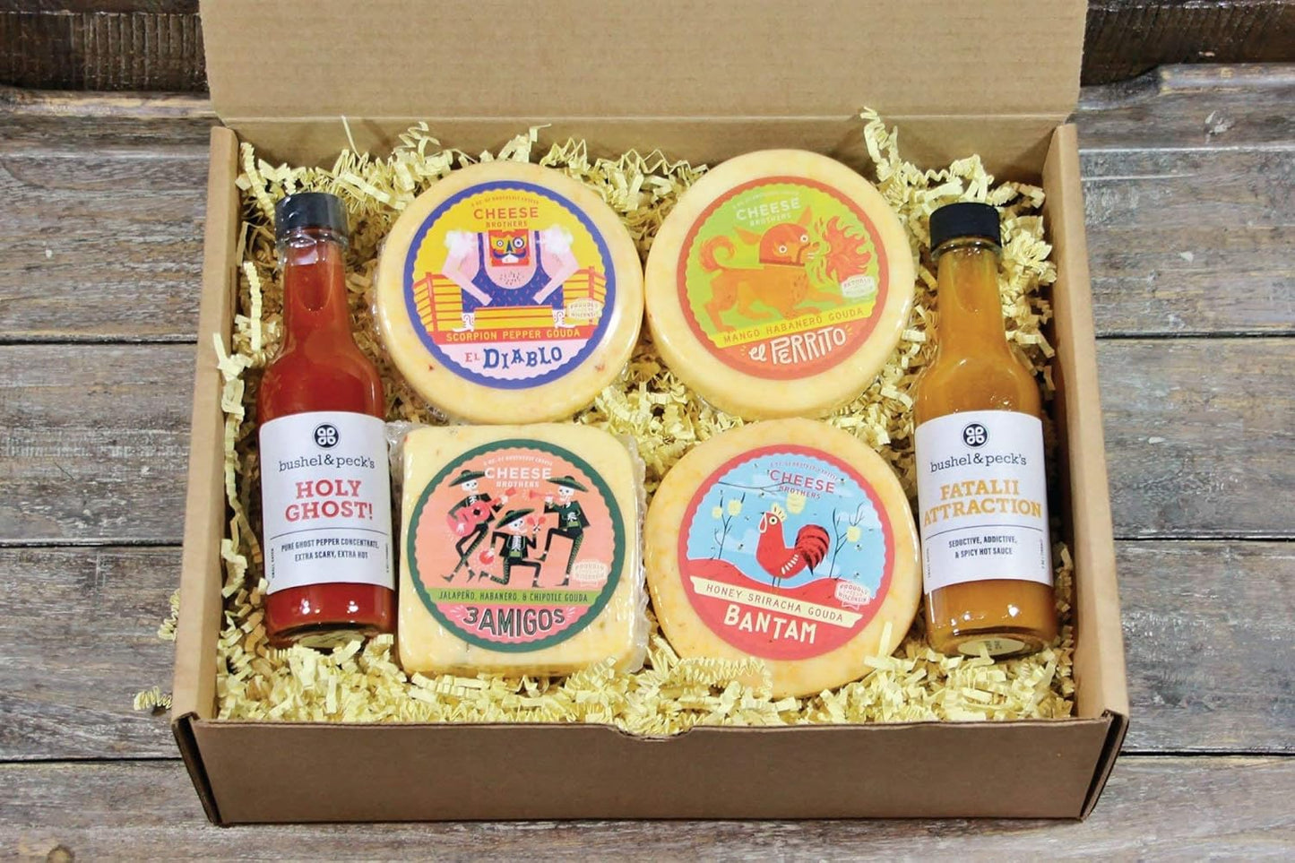 Cheese Bros. Deluxe Hot & Spicy Gift Box for Food Lovers