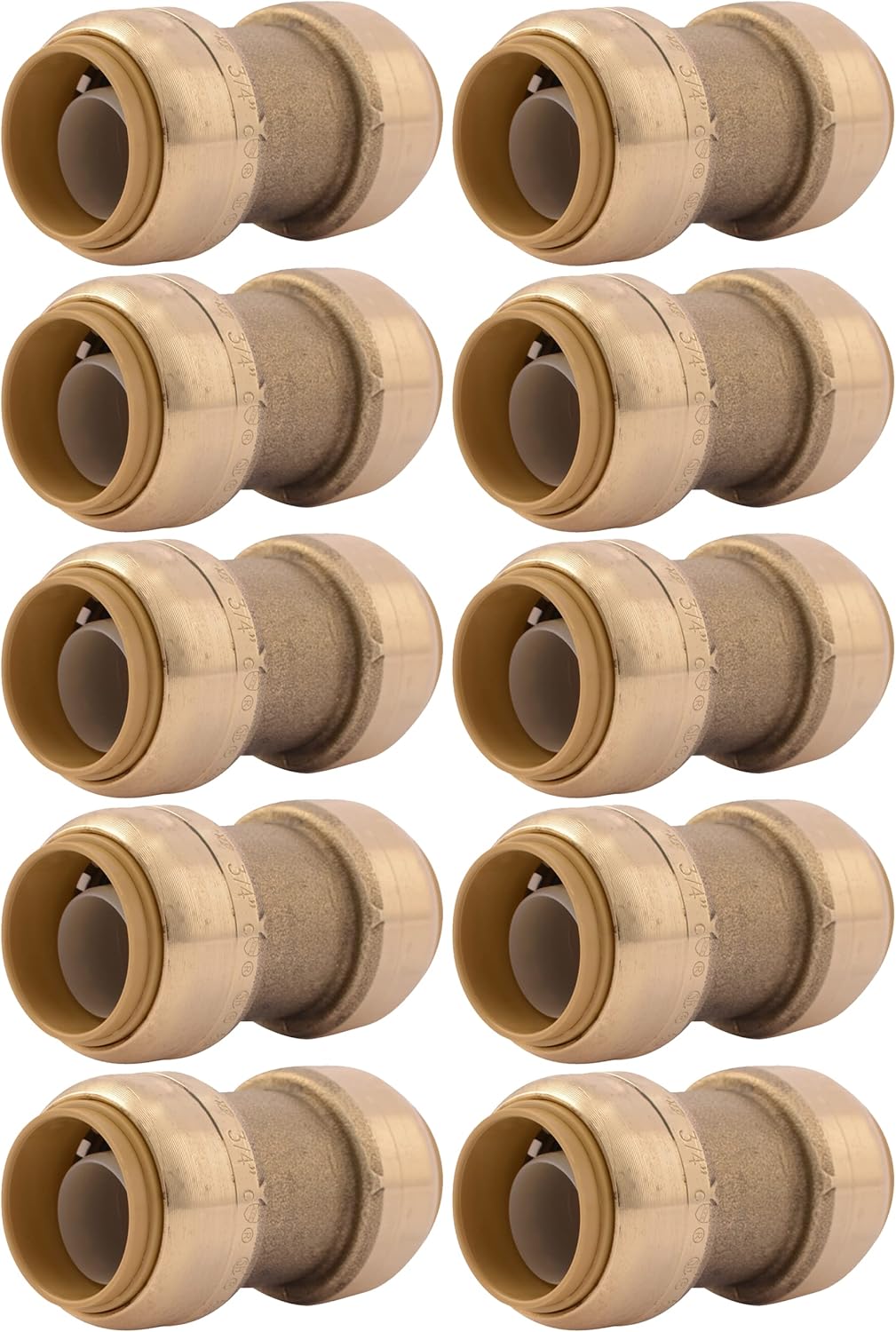 SharkBite 3/4 Inch Coupling Pack of 10 for Easy Plumbing