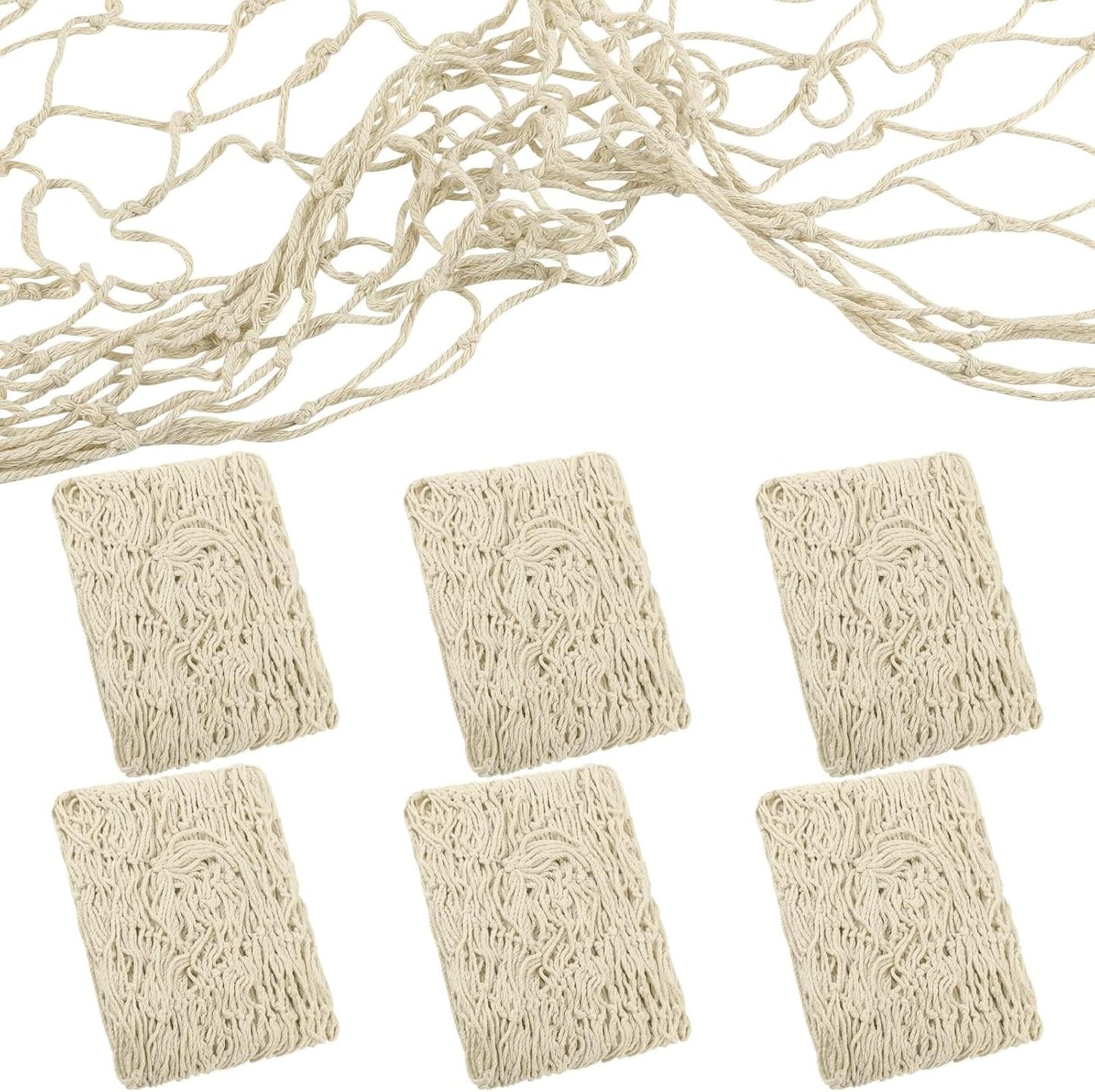 Natural Cotton Fishnet Decor Set