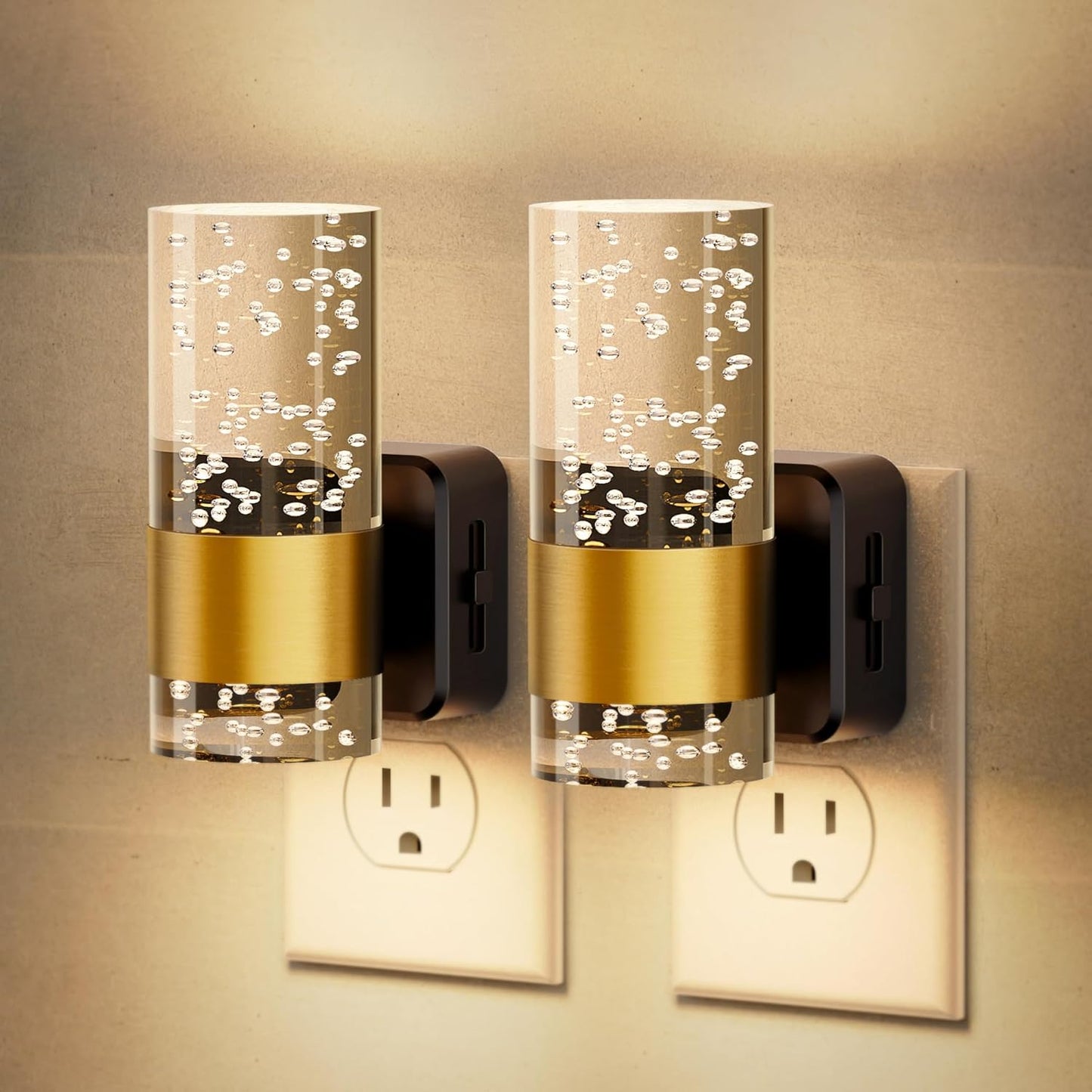 JandCase Night Light 2 Pack with Dimmable Brightness and Sensor